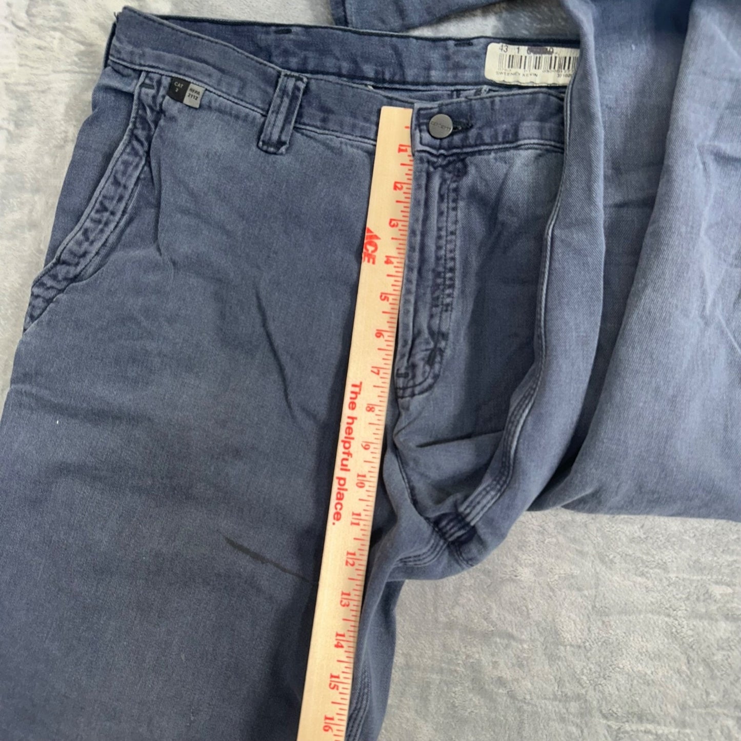 Carhartt FR Men's Straight Pants 36x30 Dark Blue Work Pants Flame Resistant