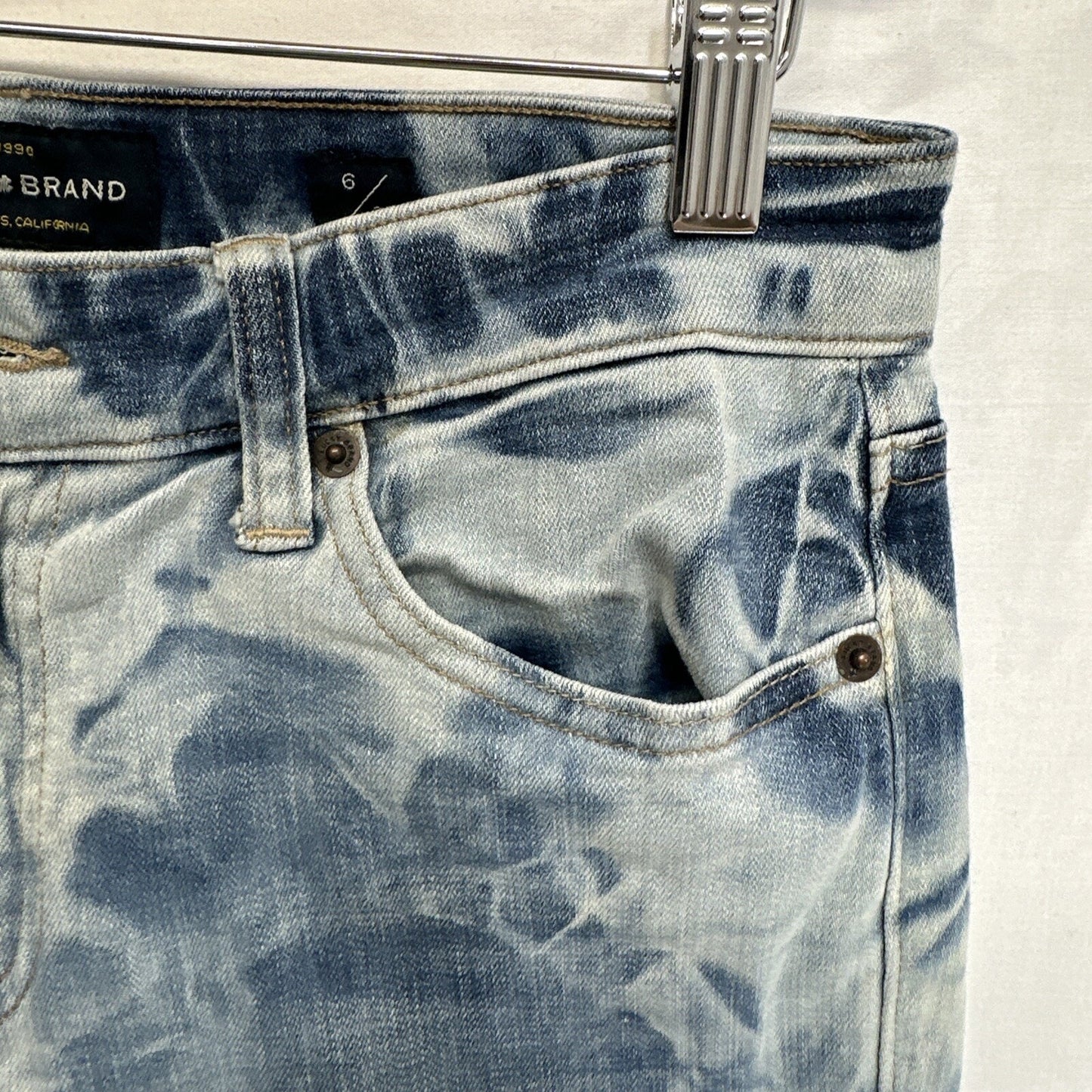 Lucky Brand Jeans Womens 6/28 Ava Skinny Mid Rise Light Wash Stretch Blue Denim