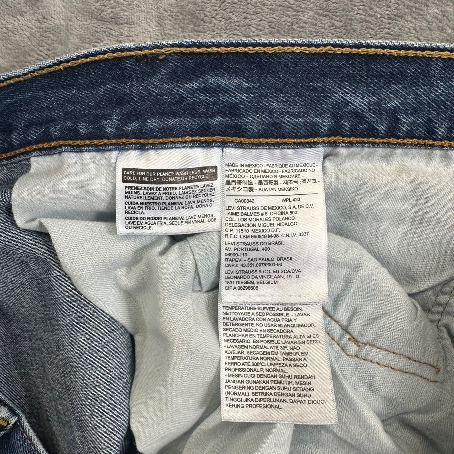 Levi's Men's 501 Straight Jeans 50x30 Blue Denim Medium Wash