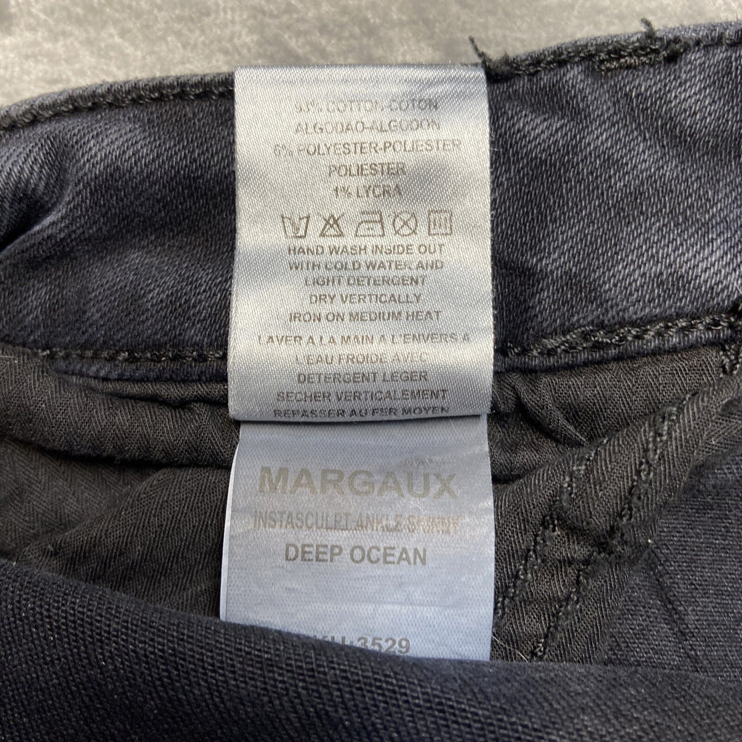 DL1961 Instasculpt Ankle Skinny Jeans Women’s Size 26 Black Deep Ocean