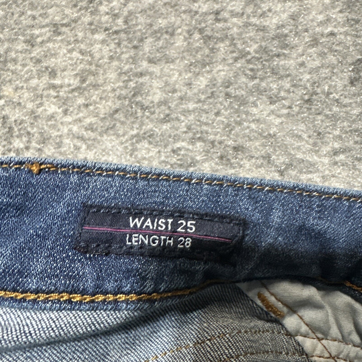 Vigoss Distressed Jagger Skinny Jeans Women's Size 25 / 28 Blue Denim Zip Pocket