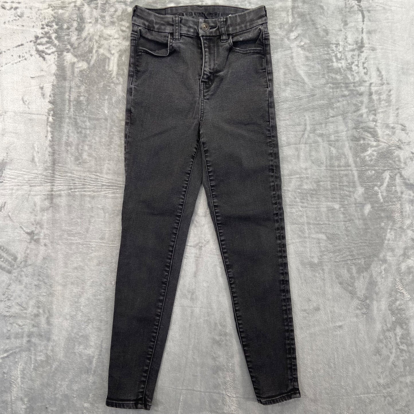 American Eagle Women's Skinny Jeans Size 0 Short Black Denim