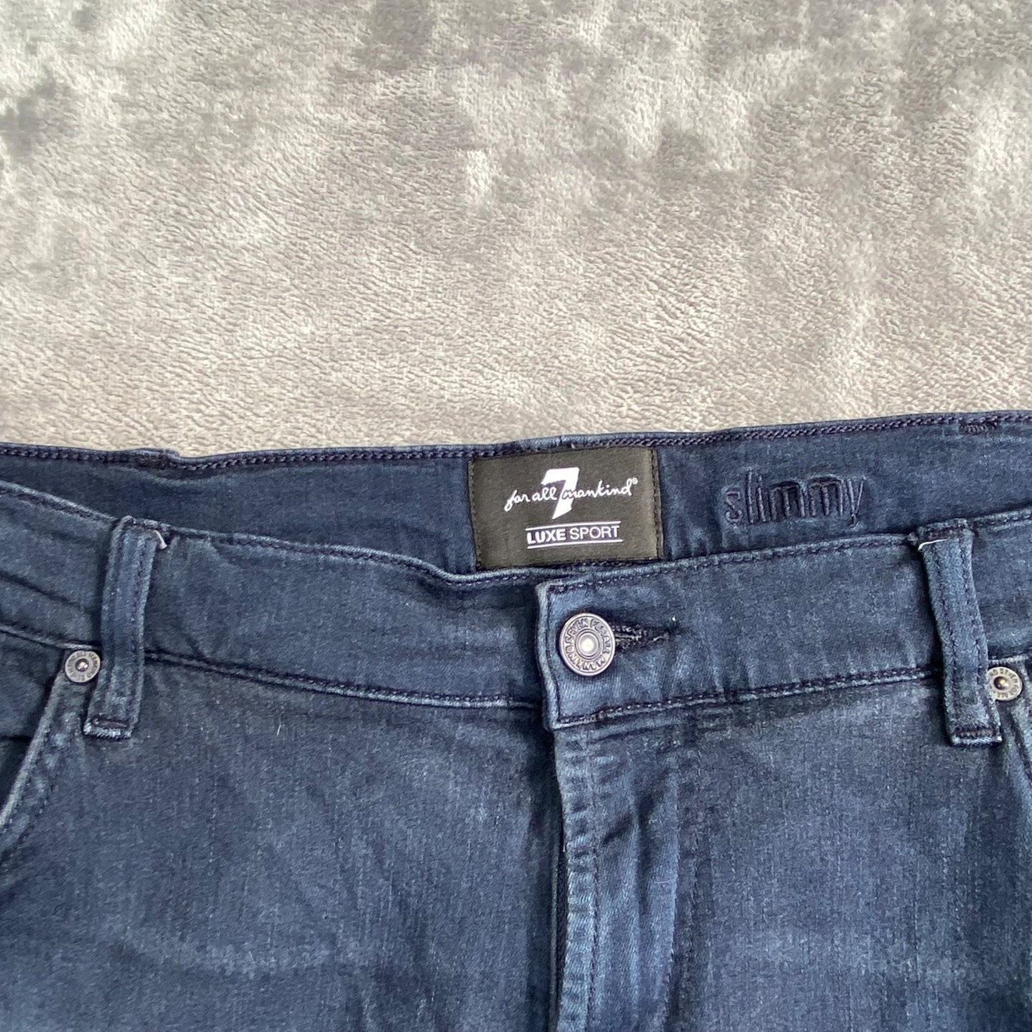 7 For All Mankind Slimmy Men's Jeans Size 38 Dark Blue Denim