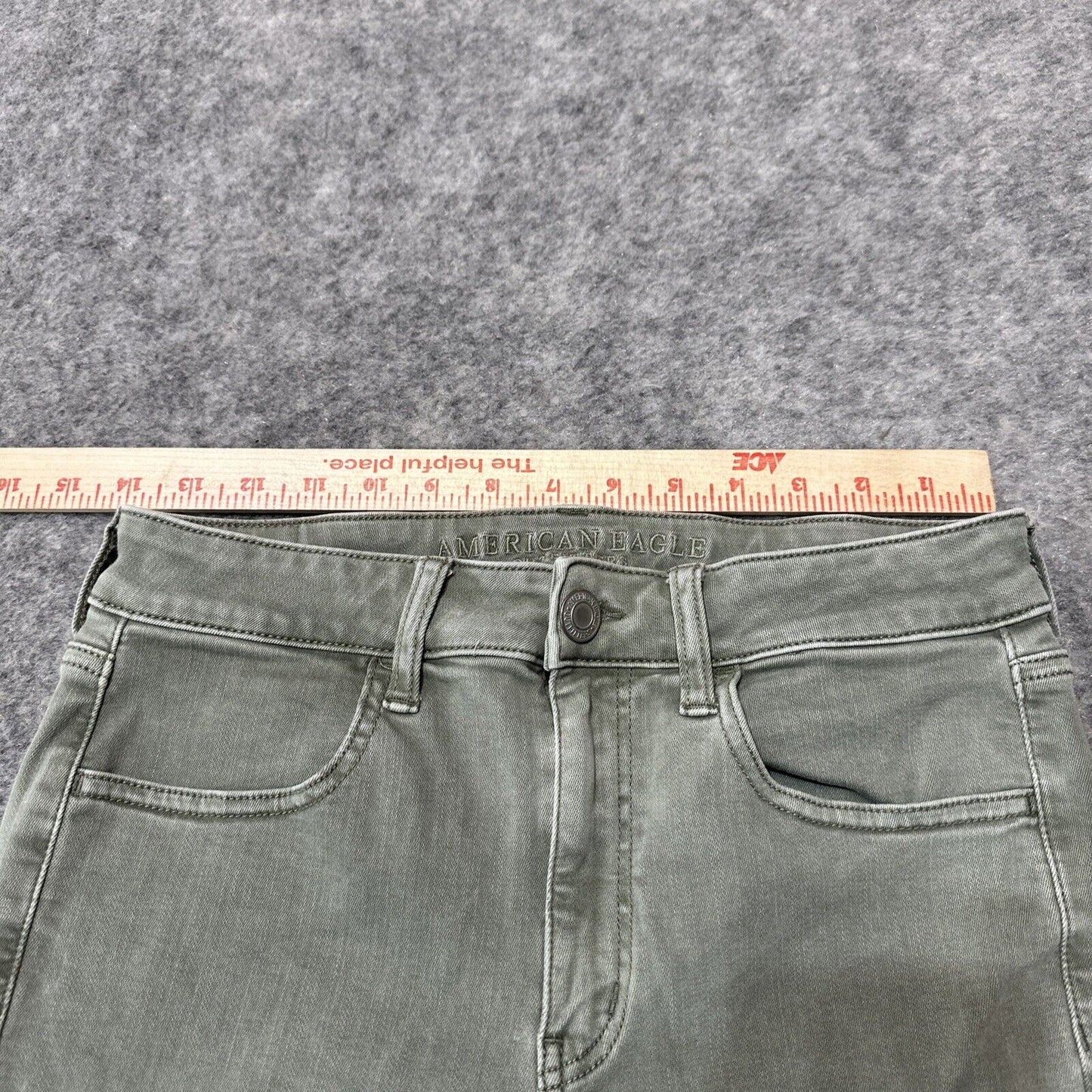 American Eagle Next Level Stretch Hi Rise Jegging Women's Jeans Size 8R Green