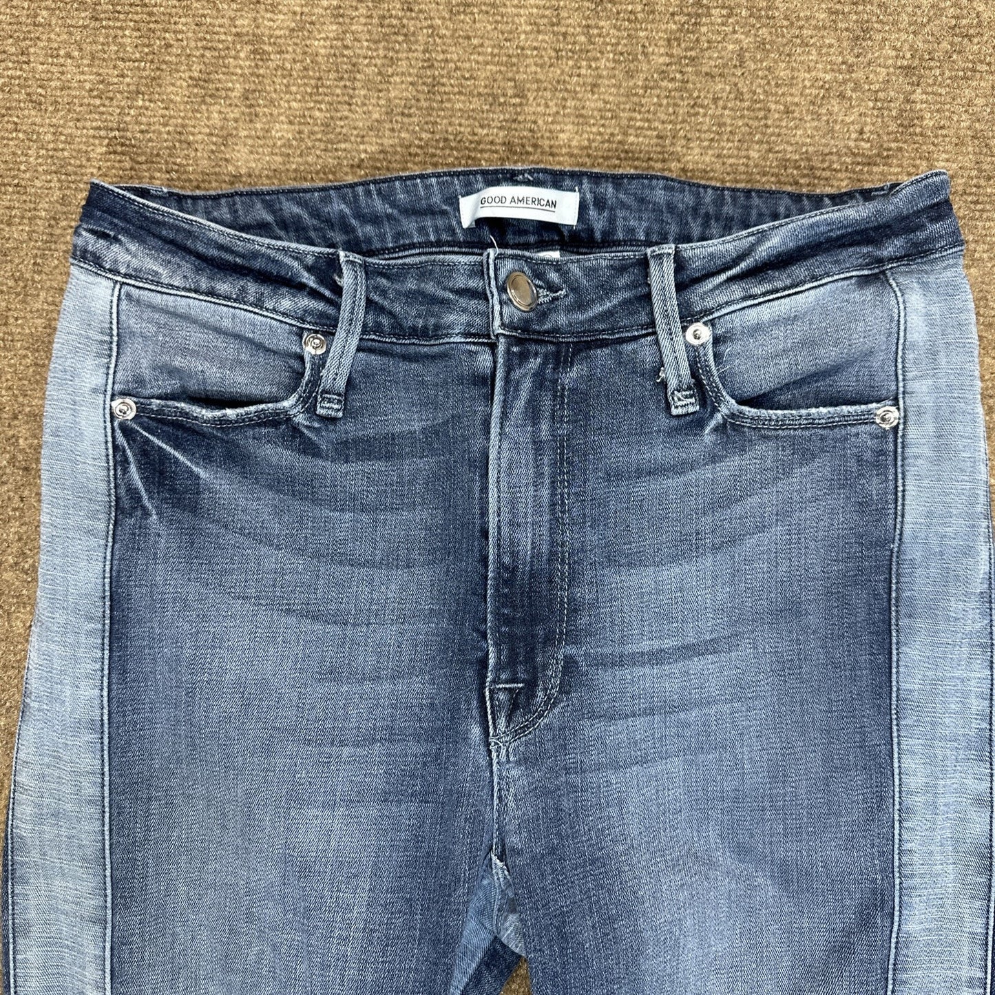 Good American Good Waist Women's Jeans Size 6/28 Blue Stone Wash Denim