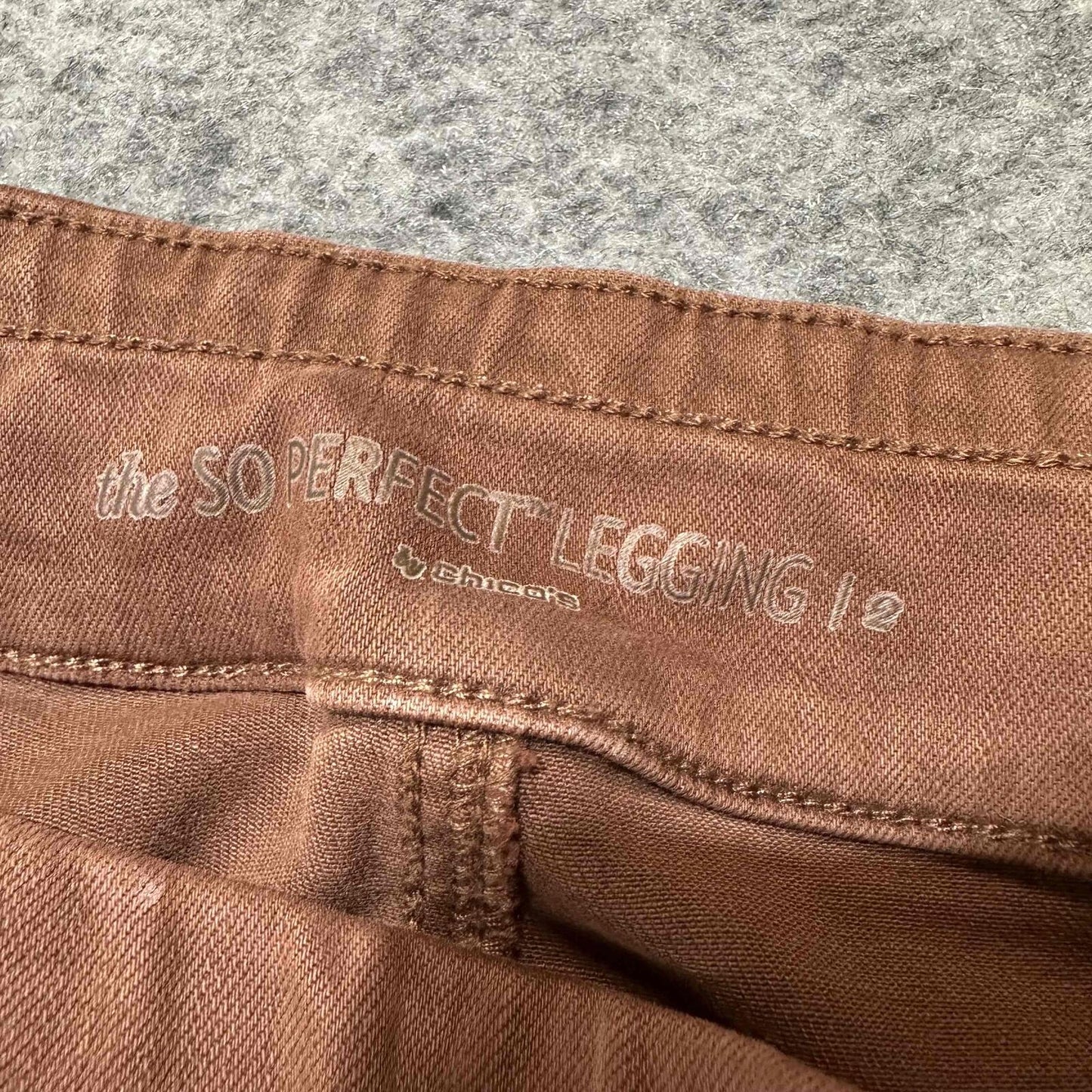 Chicos So Perfect Legging Women's Skinny Pants Size 2 R Brown Dark