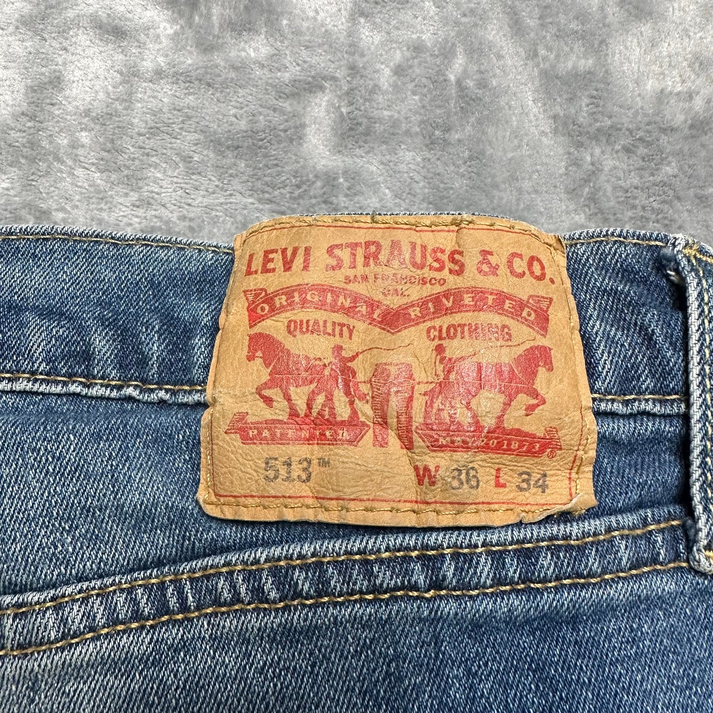 Levi's 517 Straight Jeans Men's Size 36x34 Dark Blue Denim