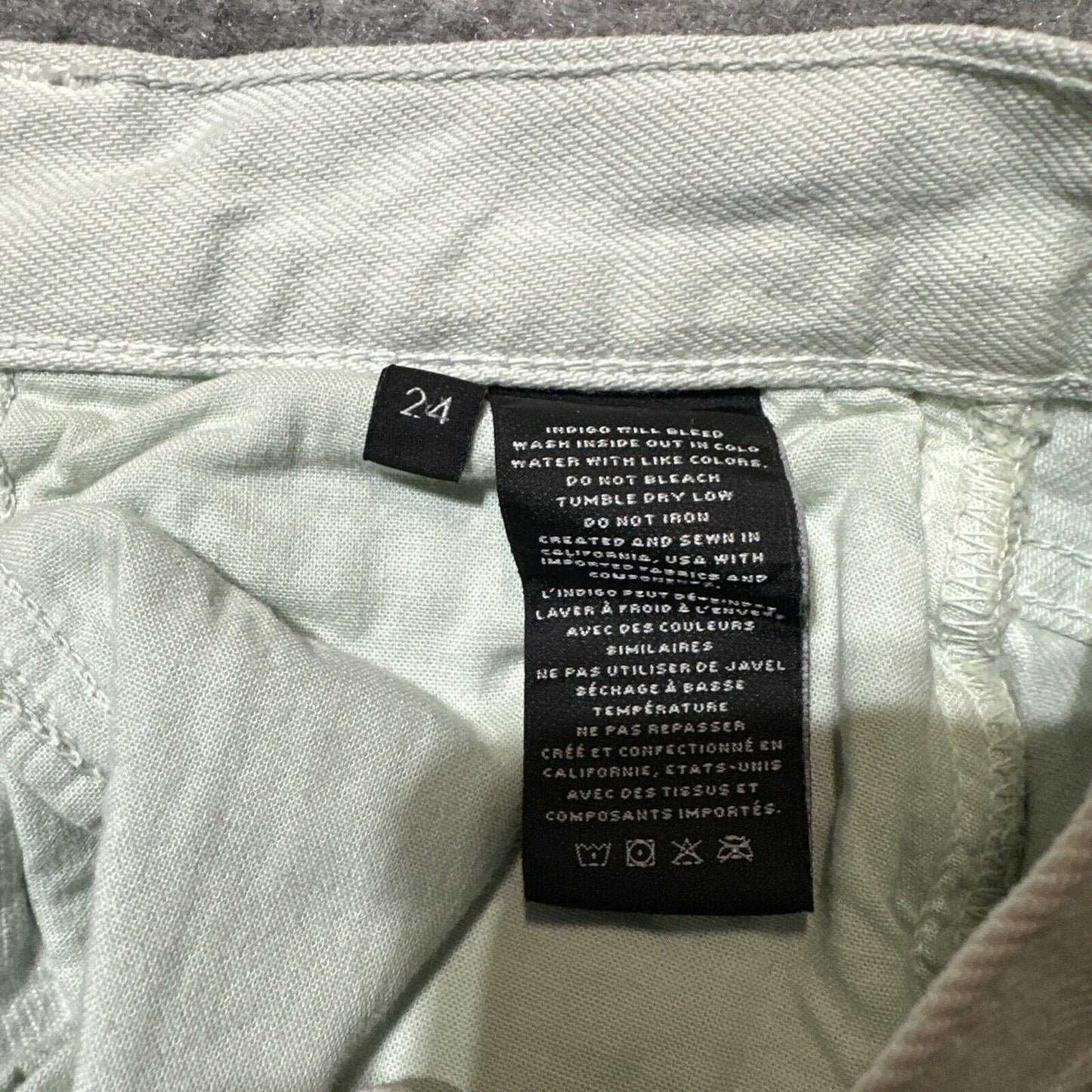 J Brand Wynne Women's Distressed Straight Jeans Sz 24 Spearmint White Denim