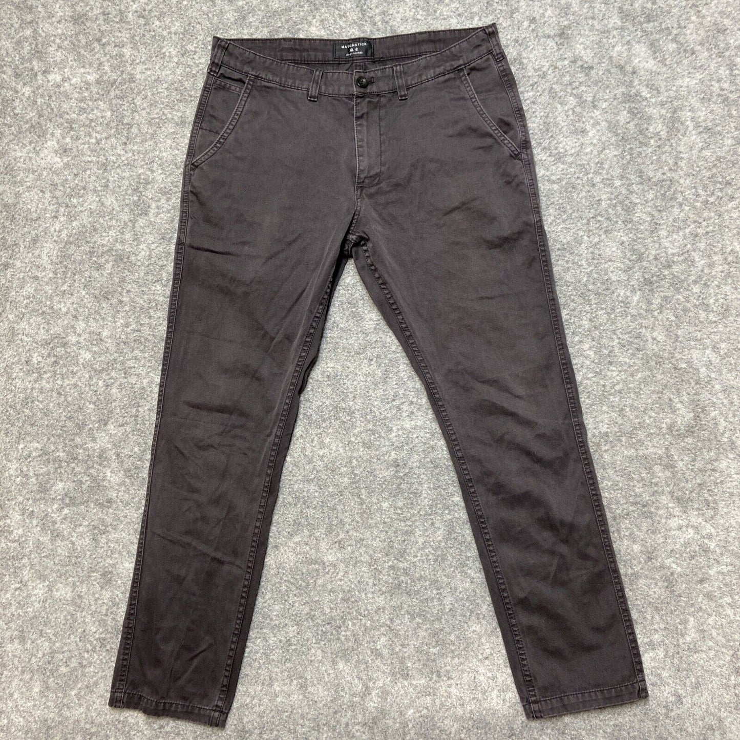 Matchstick Straight Leg Chino Pants Men's Size 34x32 Dark Gray Pants