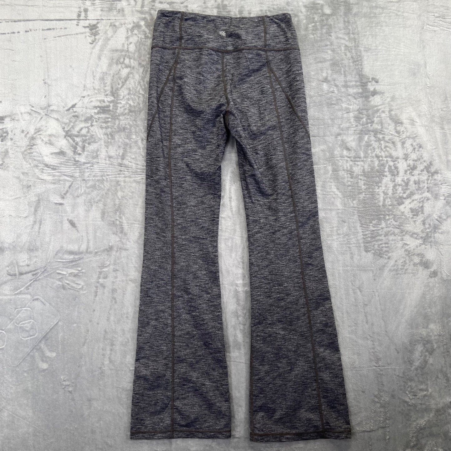 Athleta Women's Gray Flare Yoga Pants Size M Supplex Nylon #534424