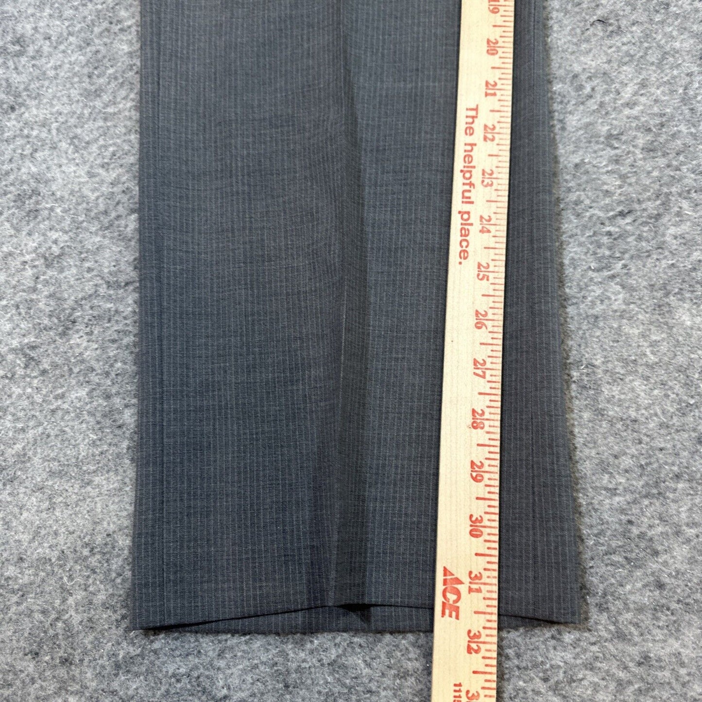 Tommy Hilfiger Wool Dress Pants Men's Size 40x32 Gray Striped Pants Formal