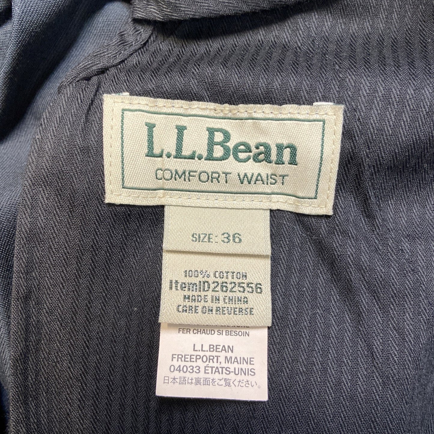 L.L. Bean Comfort Waist Pleated Formal Dress Pants Men's Size 36 Black