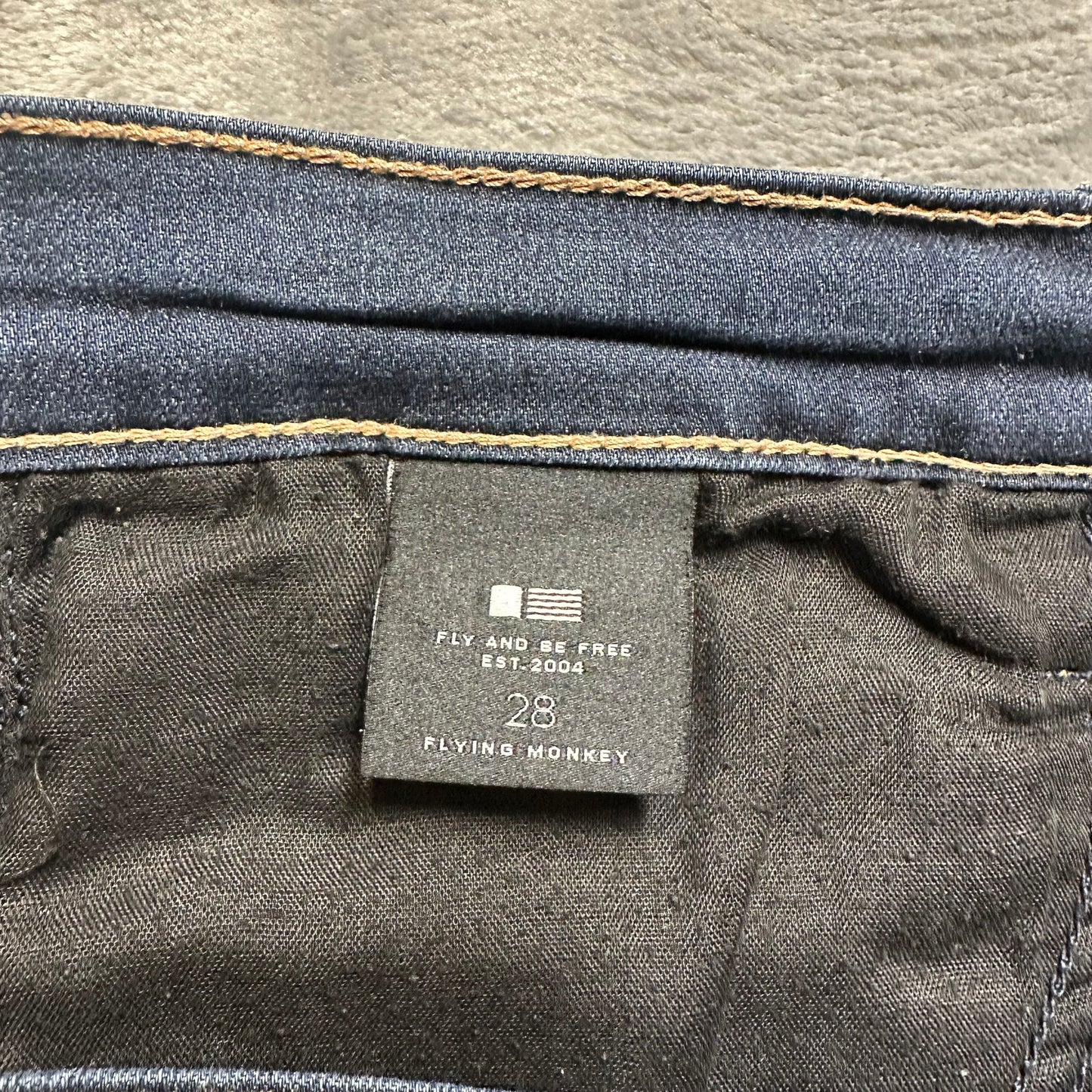Flying Monkey Fly And Be Free Skinny Jeans Women's Size 28 Blue Denim