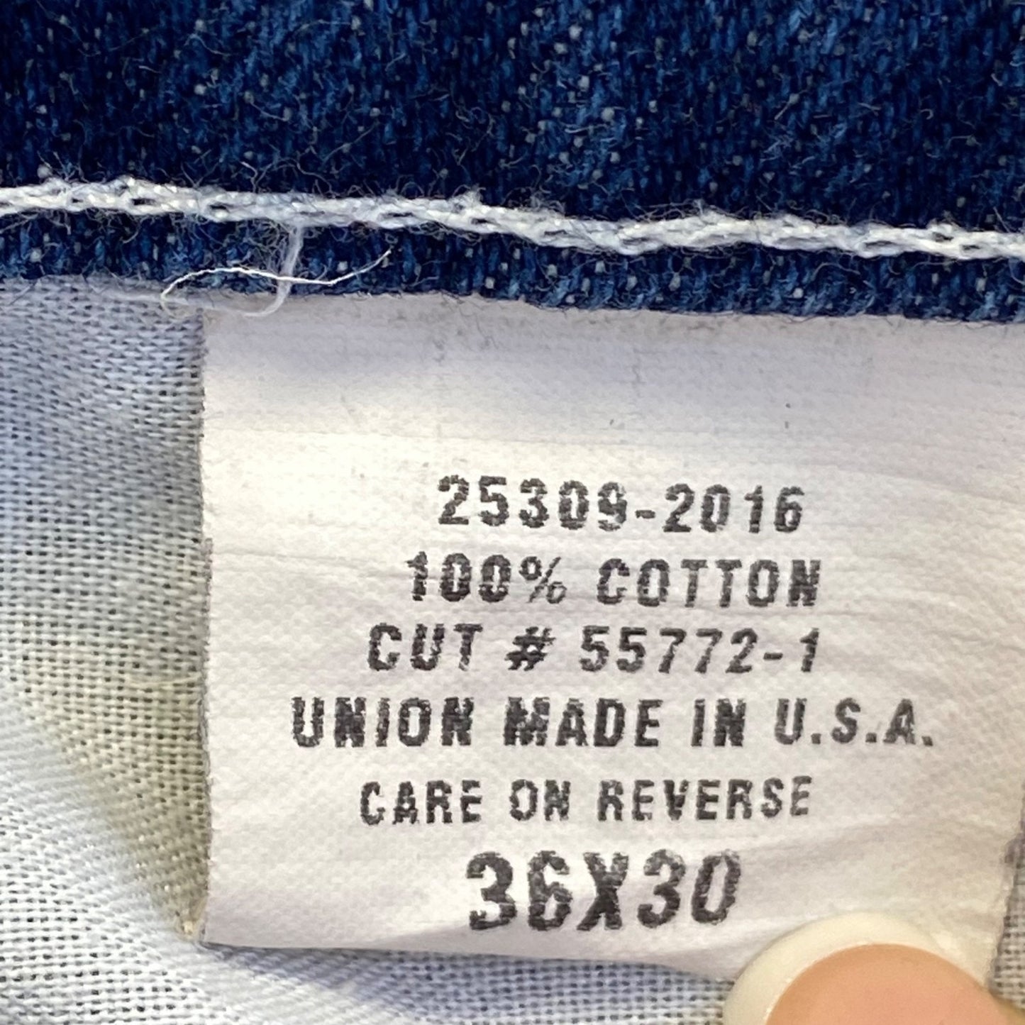 Union Line Men's Carpenter Jeans 36x30 Blue Denim