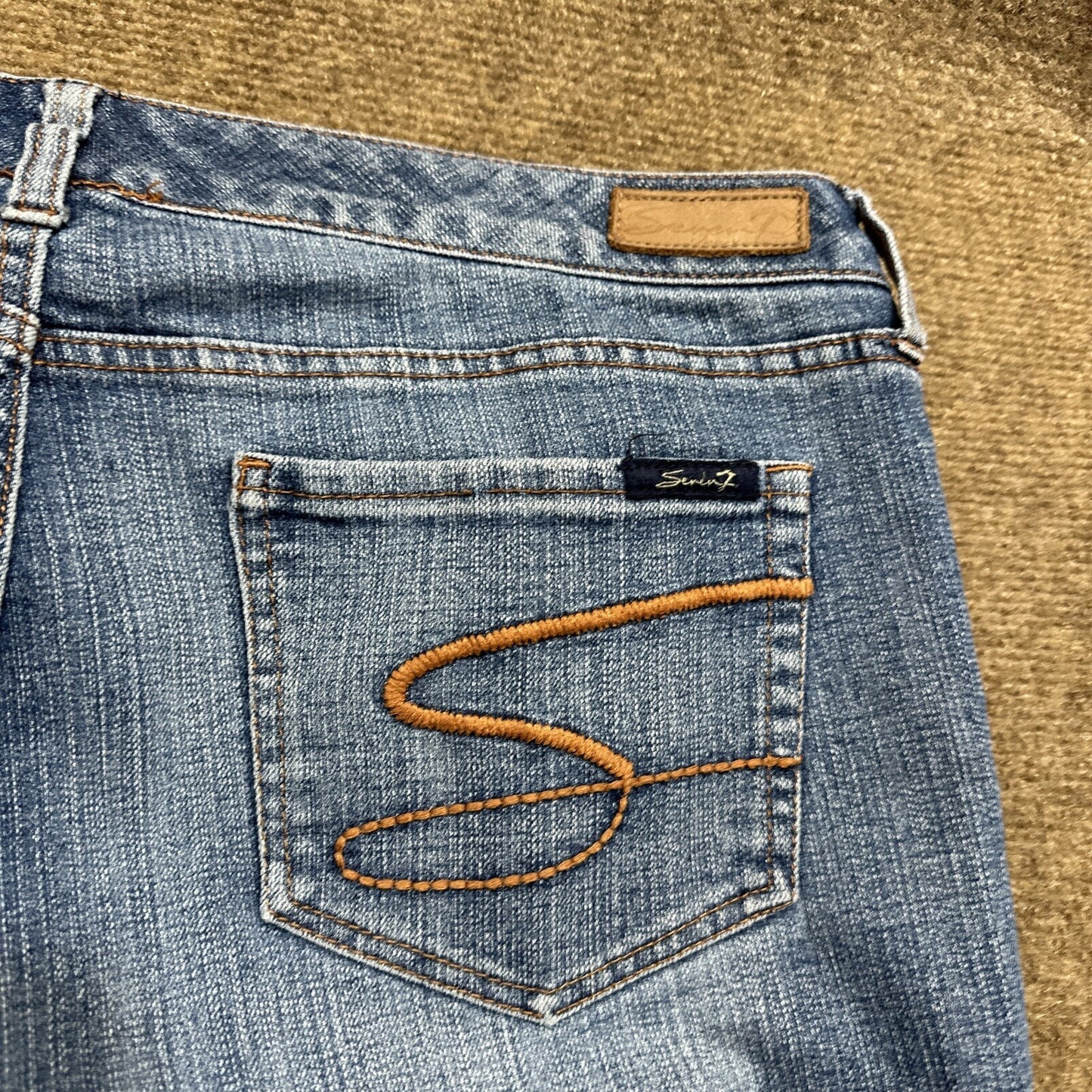 Seven 7 Flared Jeans Women's Size 32 Blue Medium Wash Denim