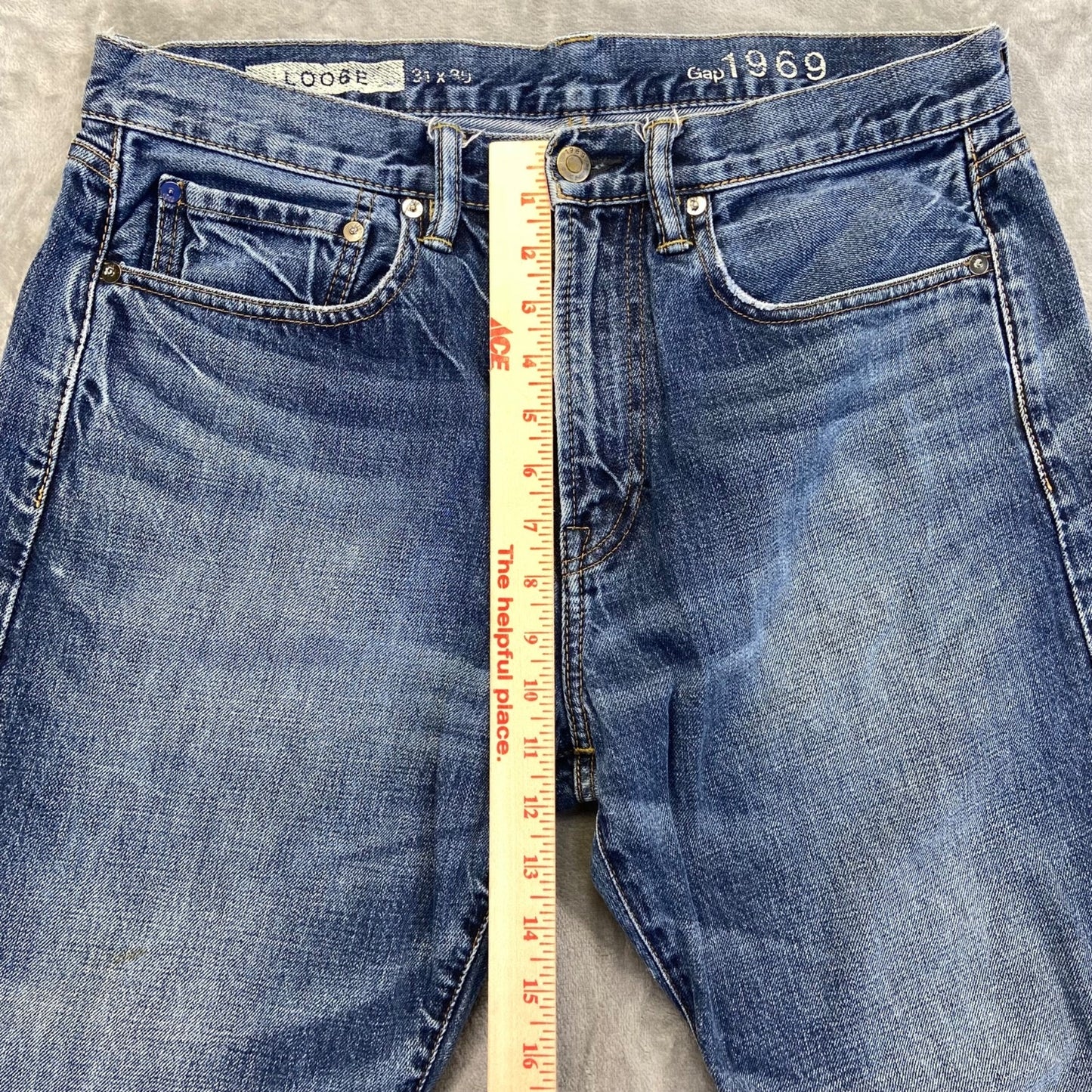Gap Men's Loose Straight Jeans 31x30 Blue Denim
