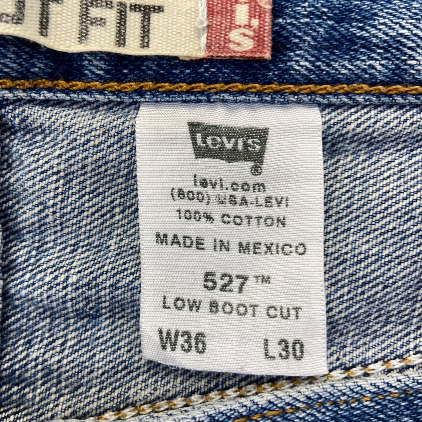 Levi's 527 Low Boot Cut Men's Jeans 36x30 Light Blue Denim