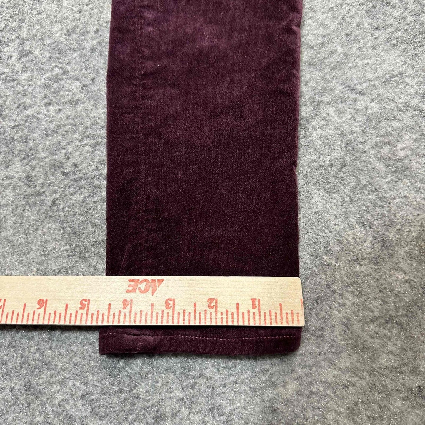 Rag & Bone Women's Velvet Skinny Corduroy Jeans Size 23 Burgundy Dark Wash