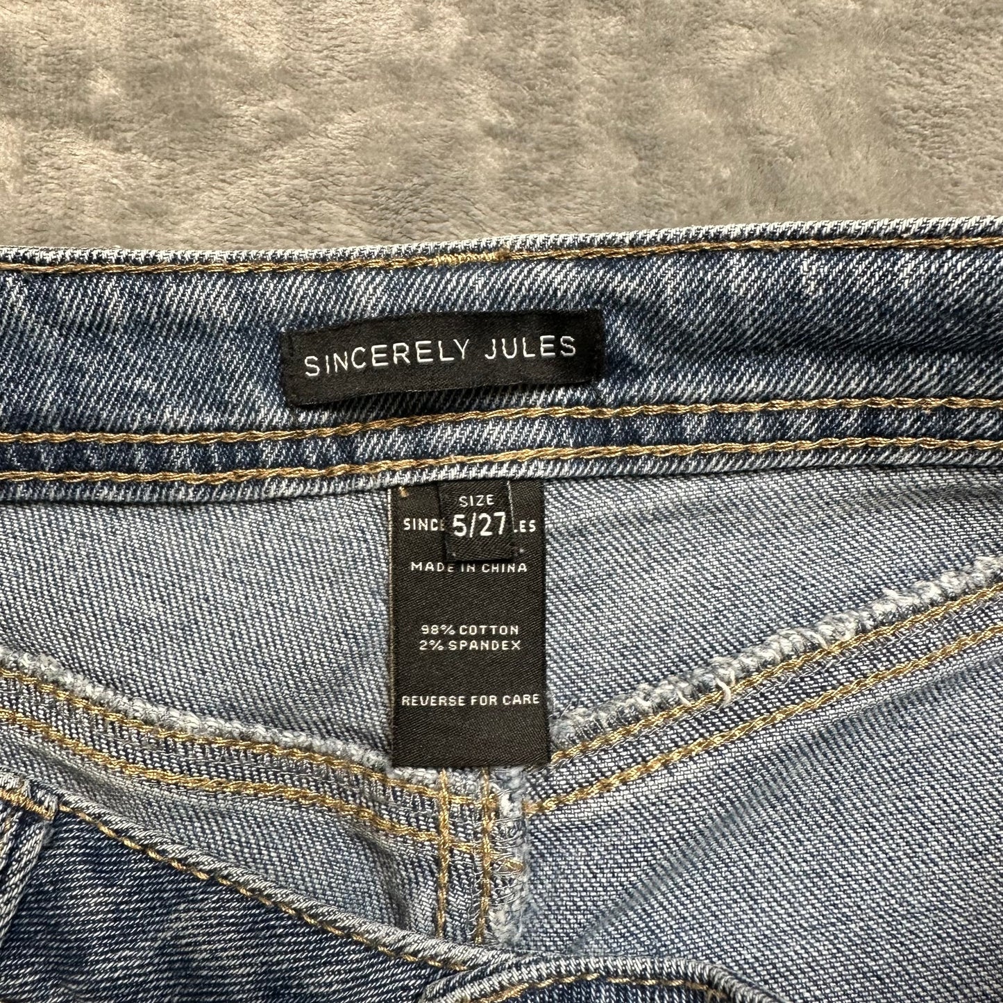 Sincerely Jules Straight Jeans Women's Size 5 Blue Denim