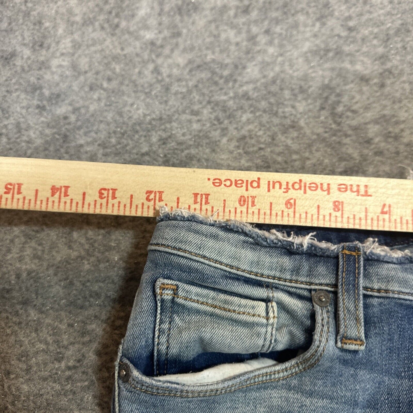 Hudson Barbara Super Skinny Distressed Frayed Waist Jeans Womens 26 Blue Denim