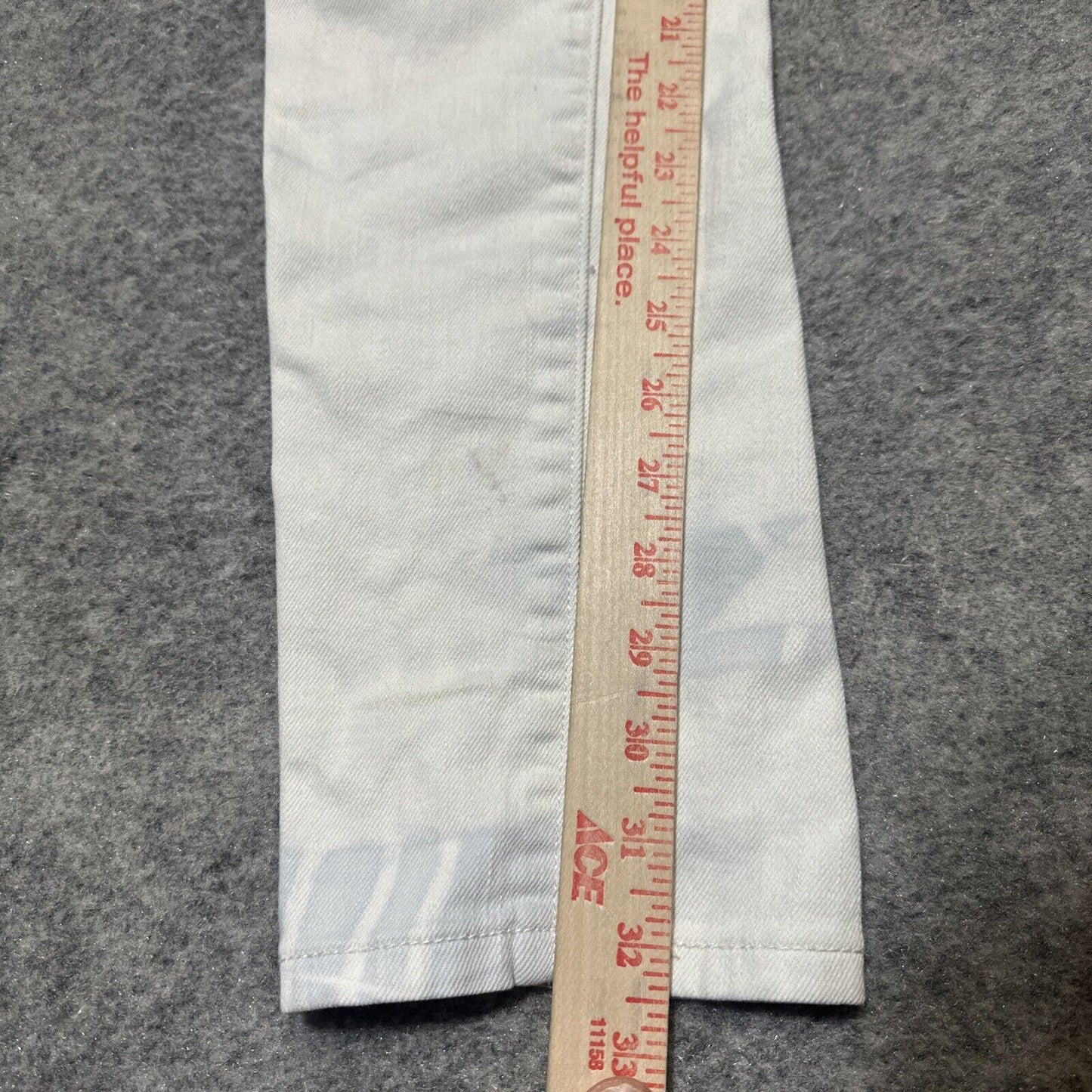 Levi's 421 Women's Skinny Jeans Size 29 White Acid Wash
