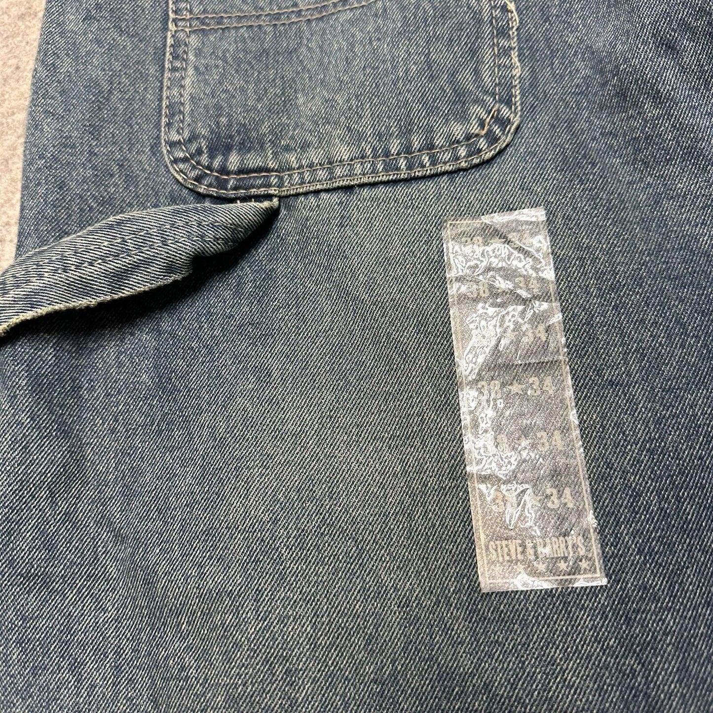 New Steve & Barry's Carpenter Jeans Men's Size 38x34 Blue Denim