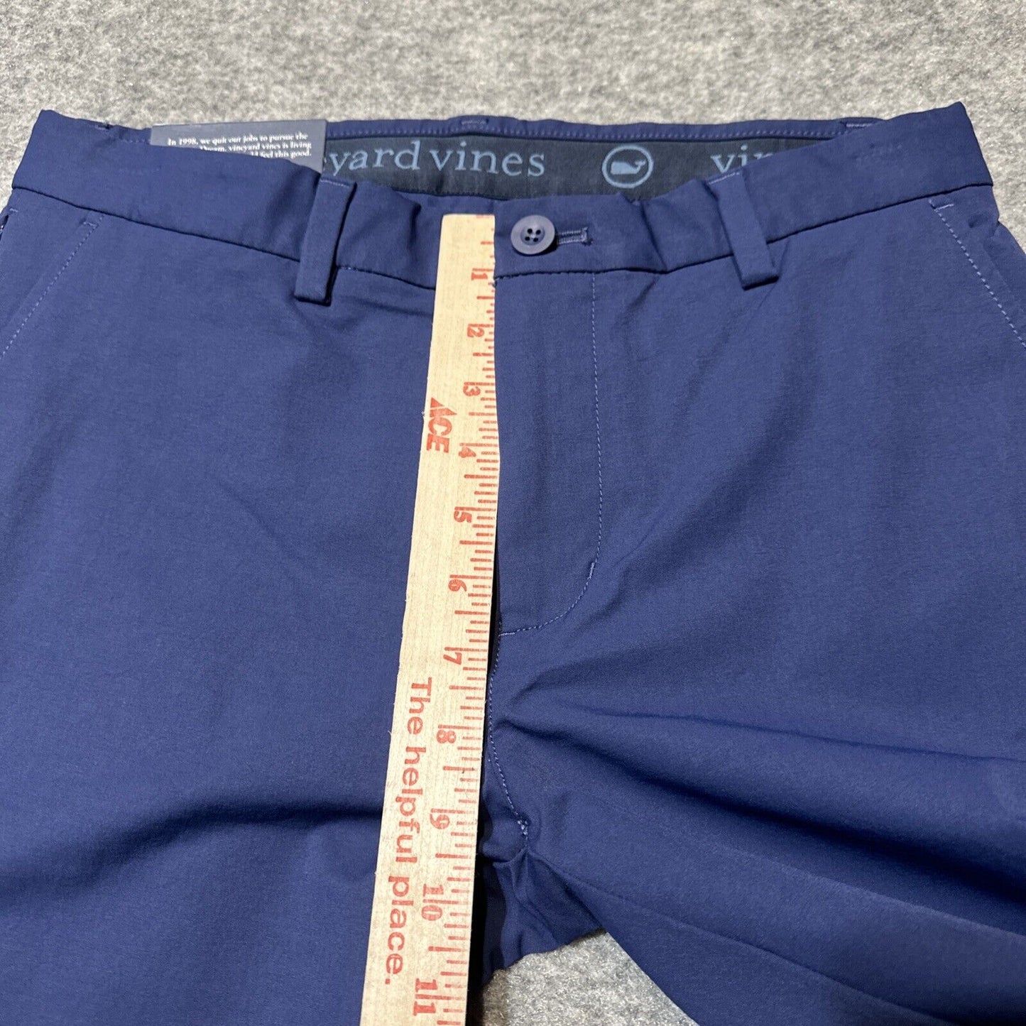 New Vineyard Vines OTG On The Go Pant Men's Size 30x30 Deep Bay Dark Blue Chinos