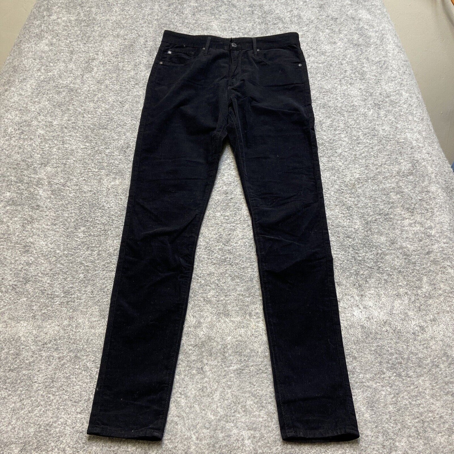 AG Adriano Goldschmied The Farah Skinny High Rise Corduroy Jeans Womens 29 Black