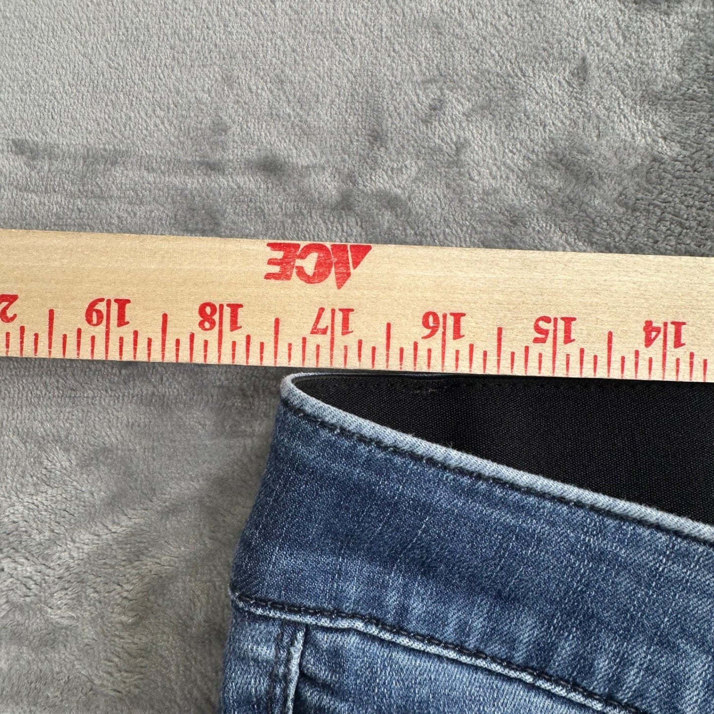 Democracy Ab Solution Straight Leg Jeans Women's Size 16W Blue Distressed