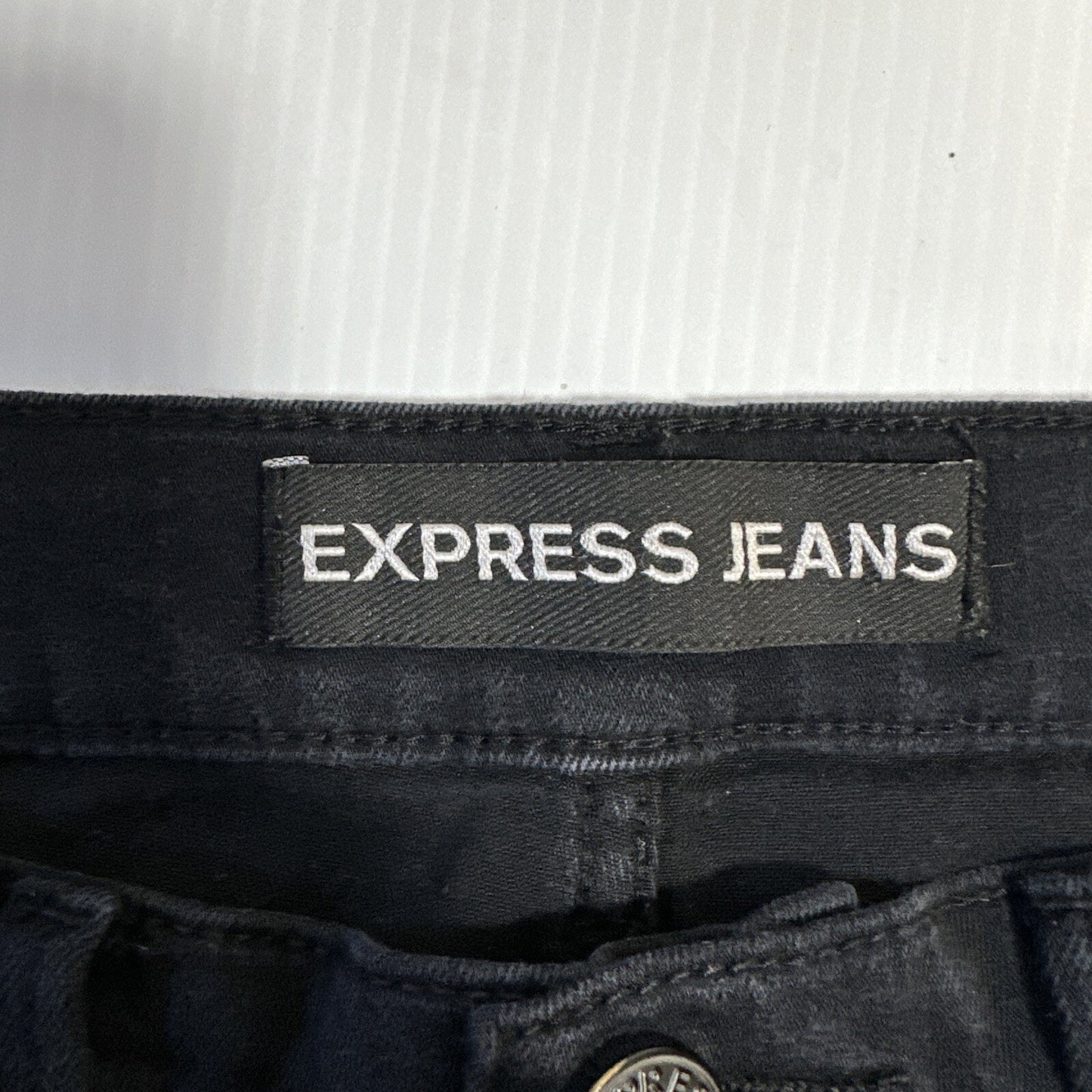 Express Jeans Women's Size 6R Mid Rise Jegging Black Slim Fit Denim