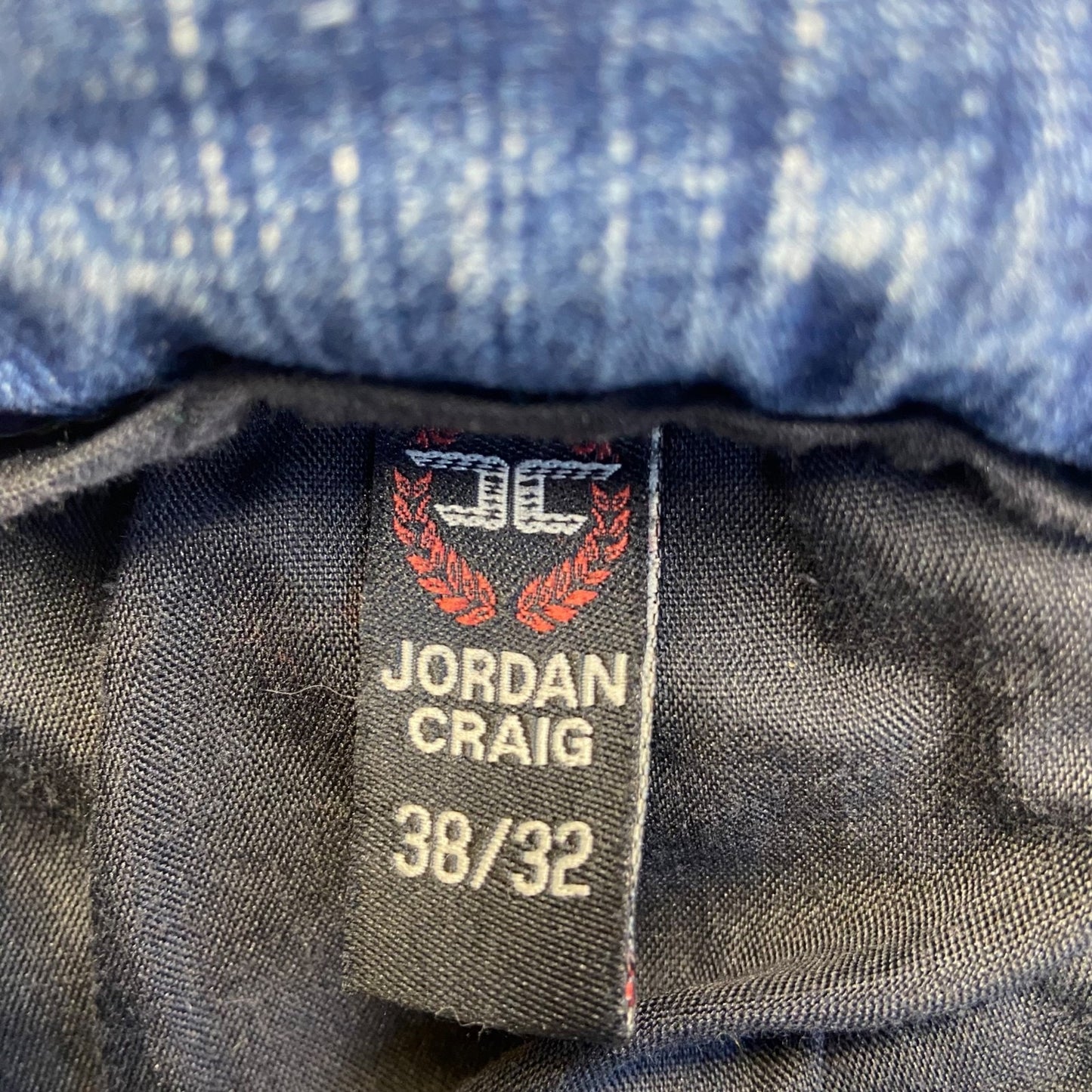 Jordan Craig Men's Distressed Straight Jeans 38x32 Blue Light Wash Hip Denim