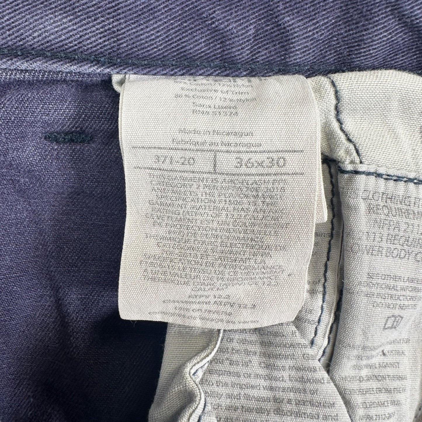 Carhartt FR Men's Straight Pants 36x30 Dark Blue Work Pants Flame Resistant