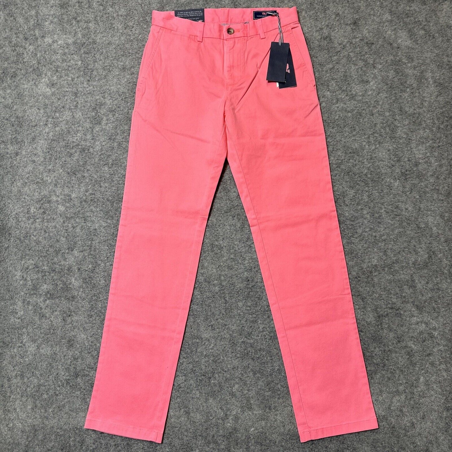 New Vineyard Vines Breaker Pant Men's Size 28x32 Pink Papaya Passion Chinos