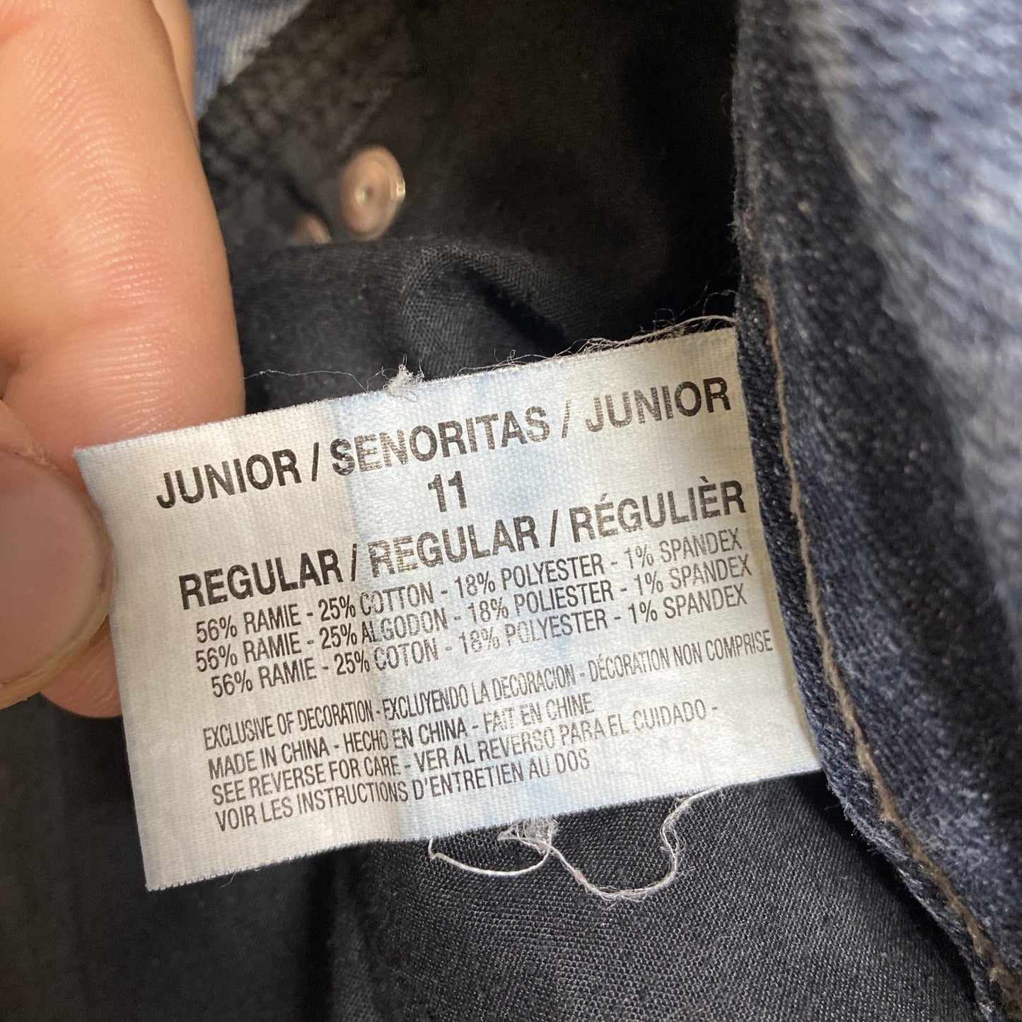 LEI Ashley Skinny Jeans Women's Junior Size 11 Dark Wash Blue Denim