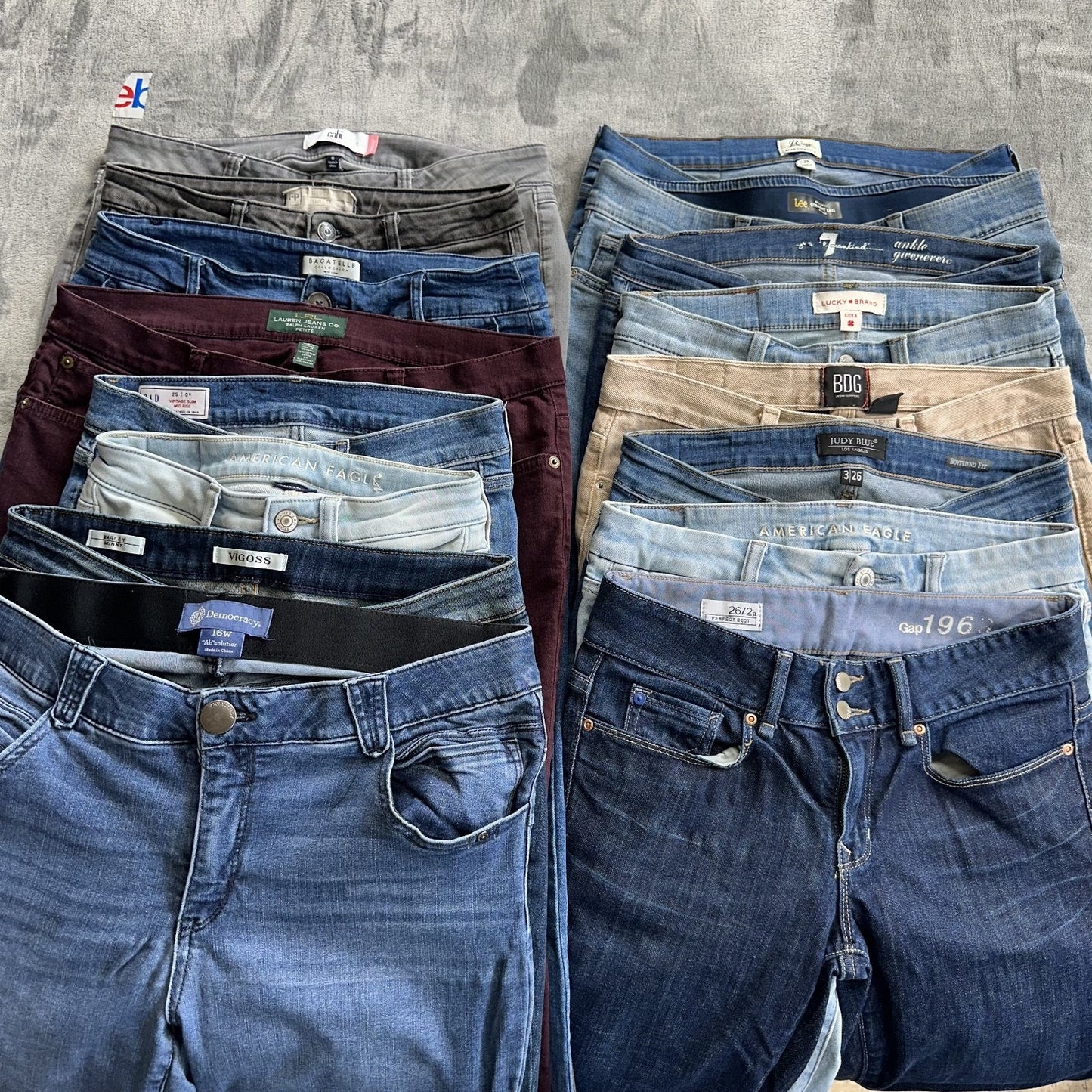Wholesale Premium Mixed Womens Jeans - All Sizes - Curated Brands - Lot of 10