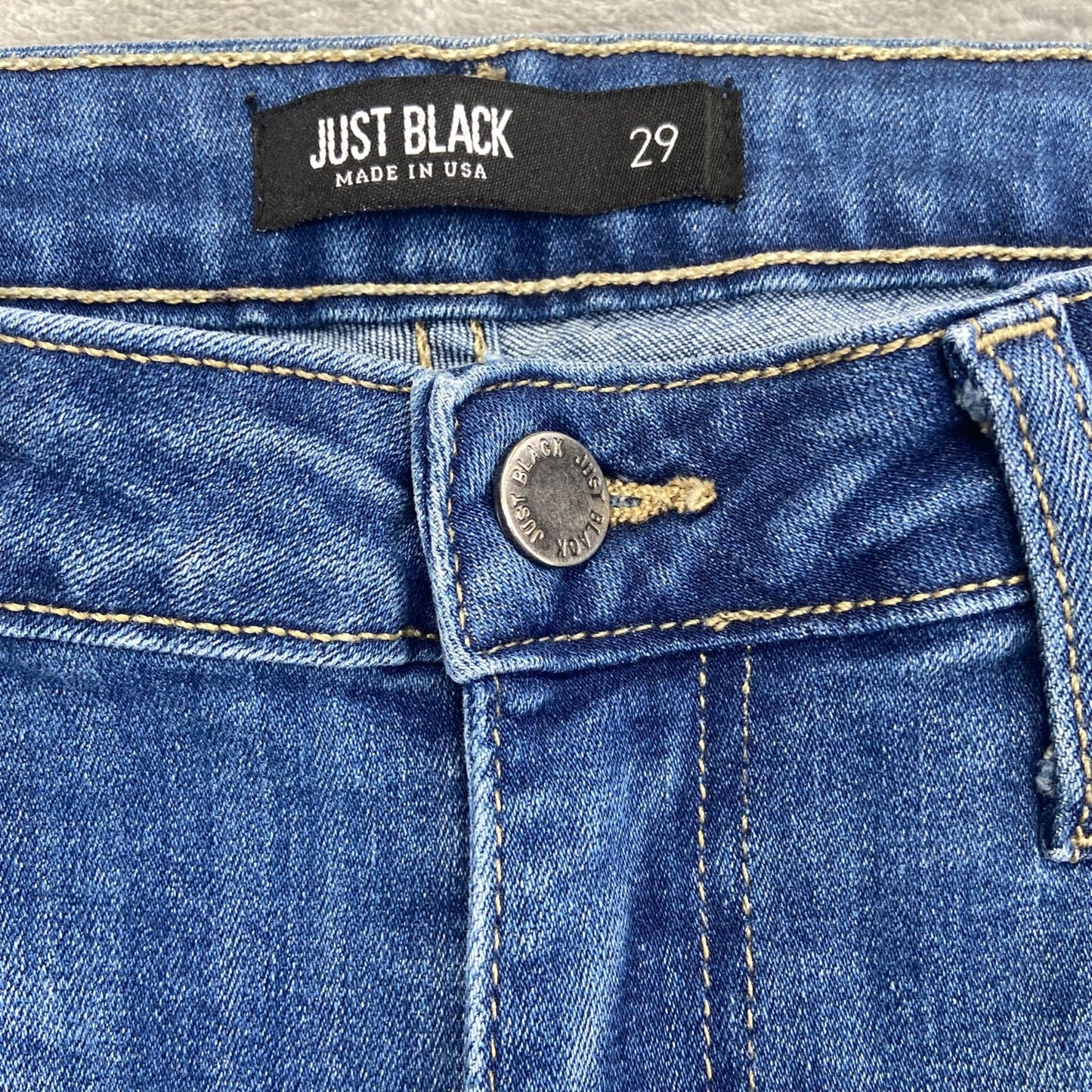 Just Black Women's Distressed Skinny Jeans Size 29 Blue Denim