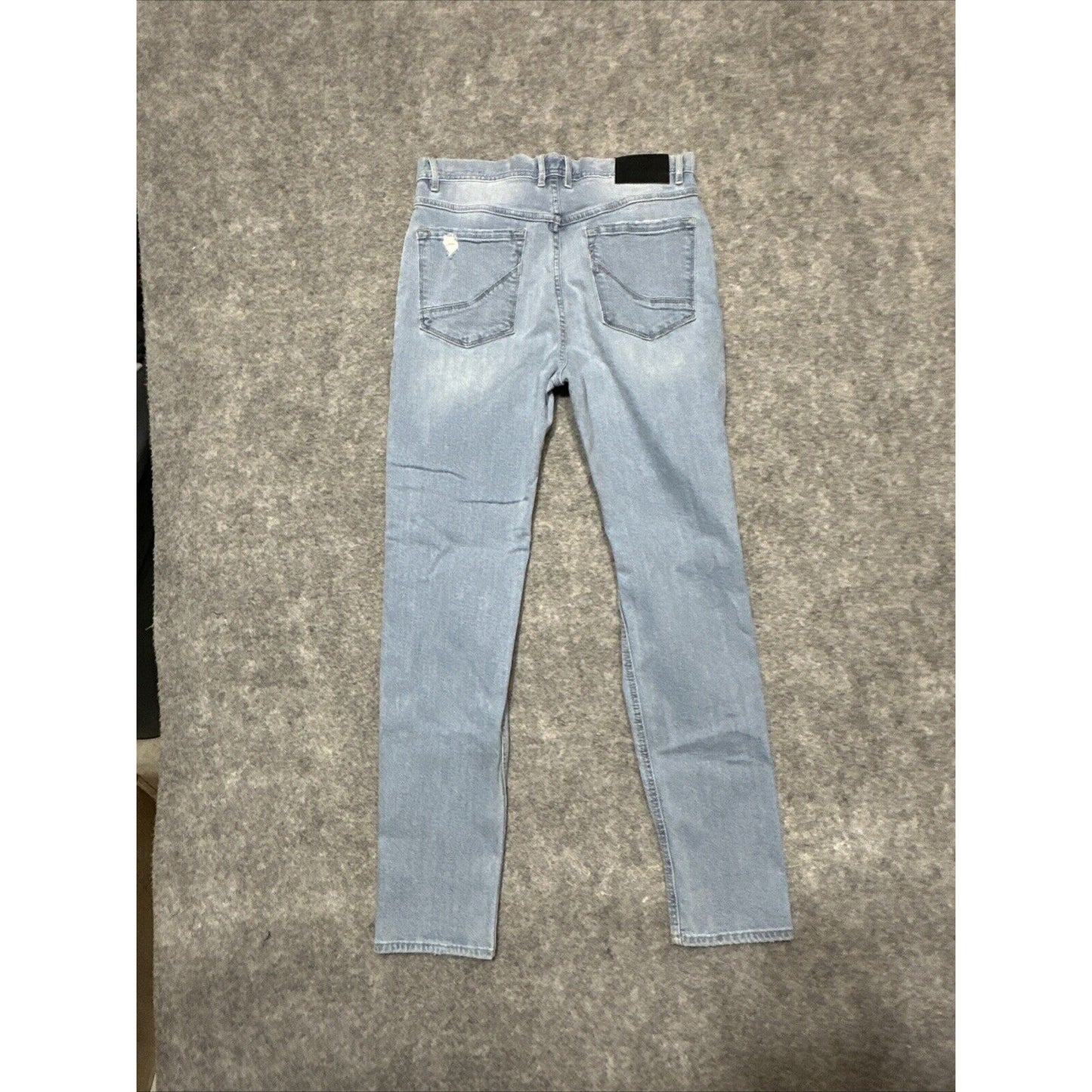 Empyre Verge Men's Distressed Skinny Jeans Size 32 Blue Light Wash Denim