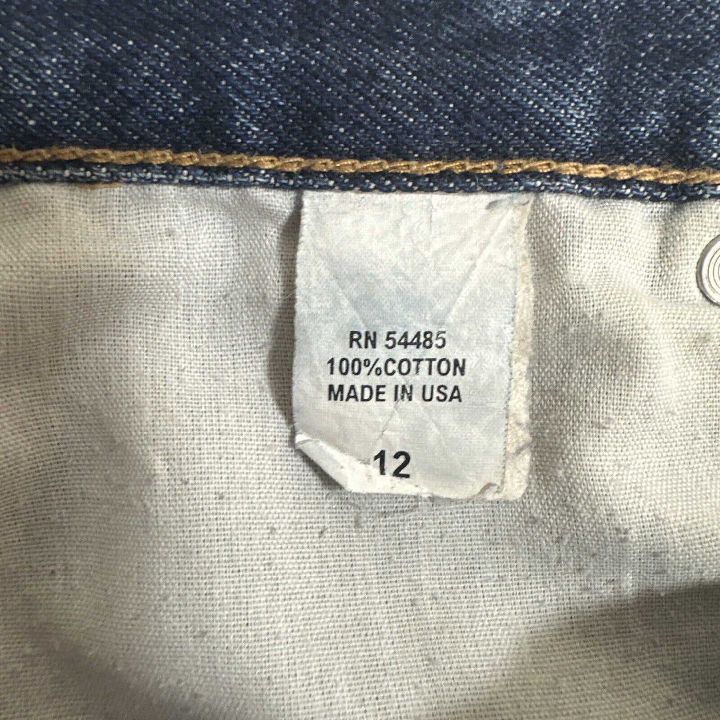 Vintage American Eagle AE Supply Dungarees Womens Jeans Size 12 Blue Dark Wash