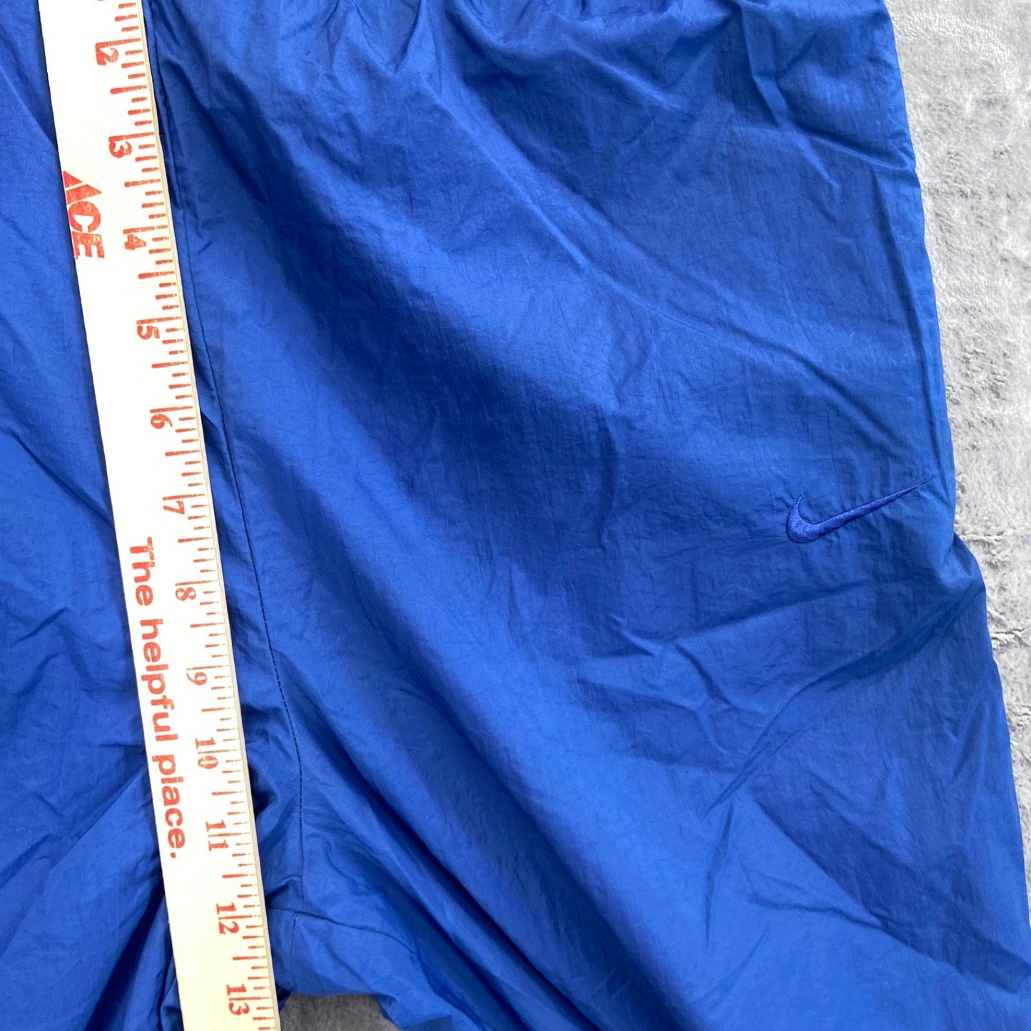 Vintage Nike Men's Lined Track Pants Size M Blue Elastic Waist Nylon