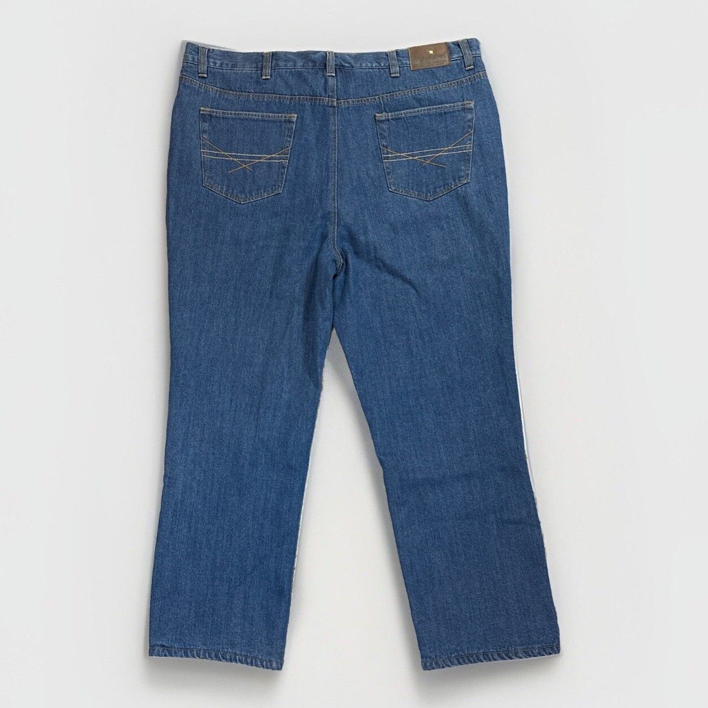 New Guide Gear Fleece Lined Straight Jeans Men's Size 44x30 Dark Blue Denim