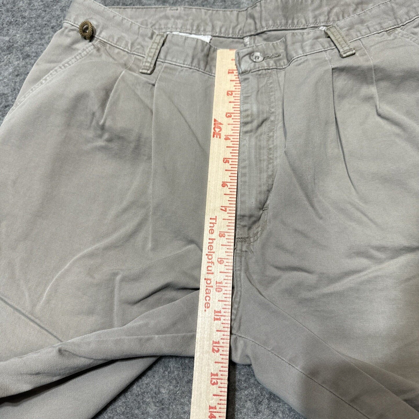 Wrangler 37777TN Men's Straight Chino Pants Size 34x40 Gray Light Wash Pants