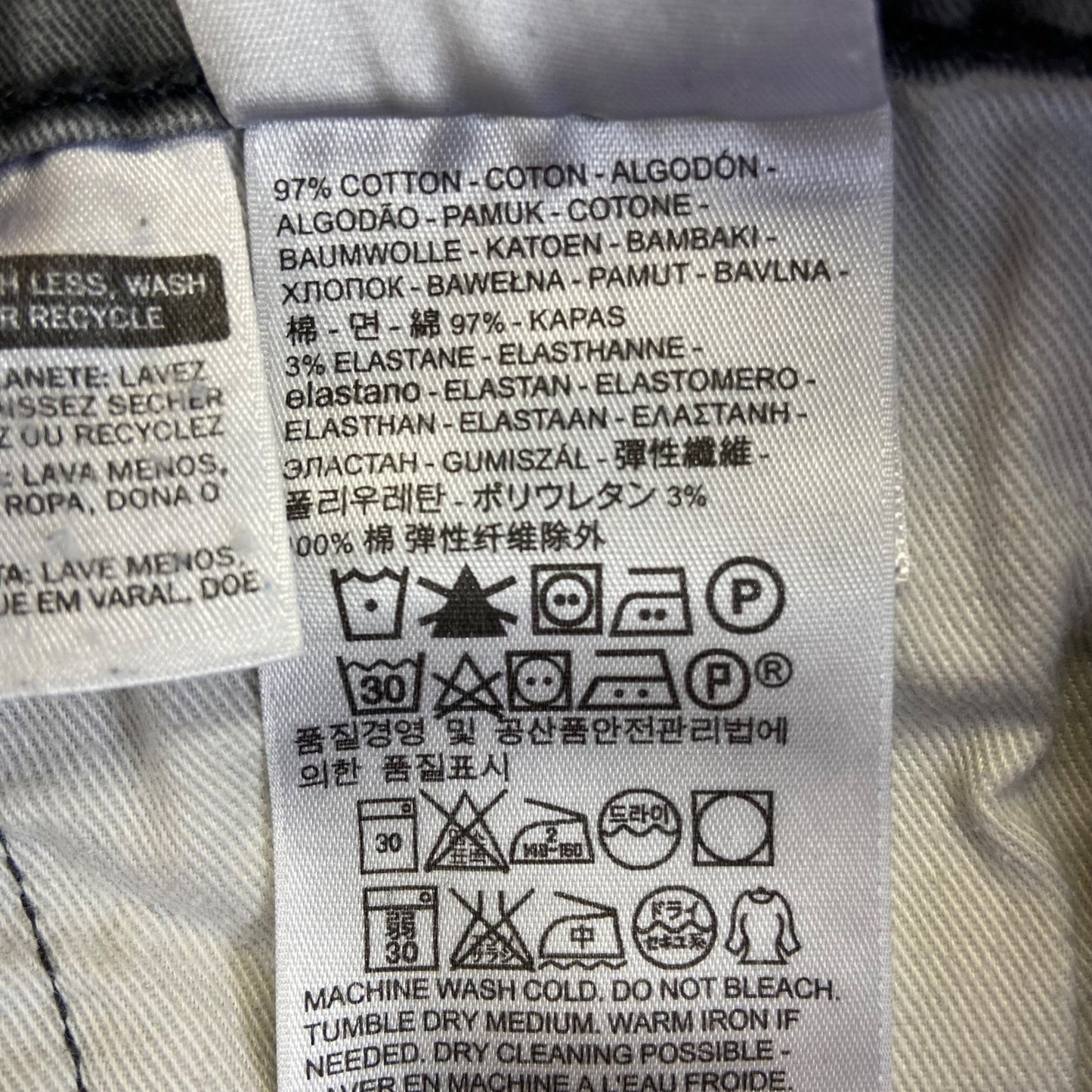 Levi's 511 Slim Jeans Men's 34x36 Gray Cotton Blend Casual