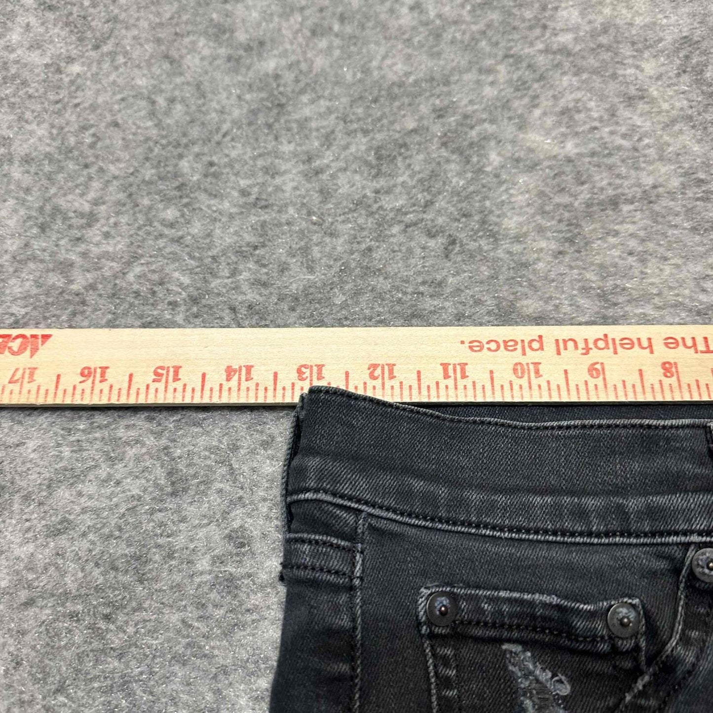 Rag & Bone Women's Distressed Skinny Fit Ankle Jeans Sz 26 Black Dark Wash Denim