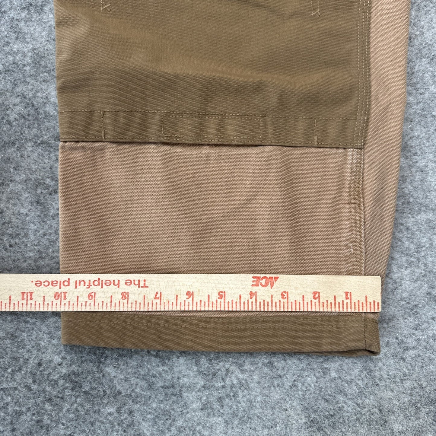Duluth Men's Double Knee Carpenter Cargo Jeans Sz 44x26 Brown Tool Denim
