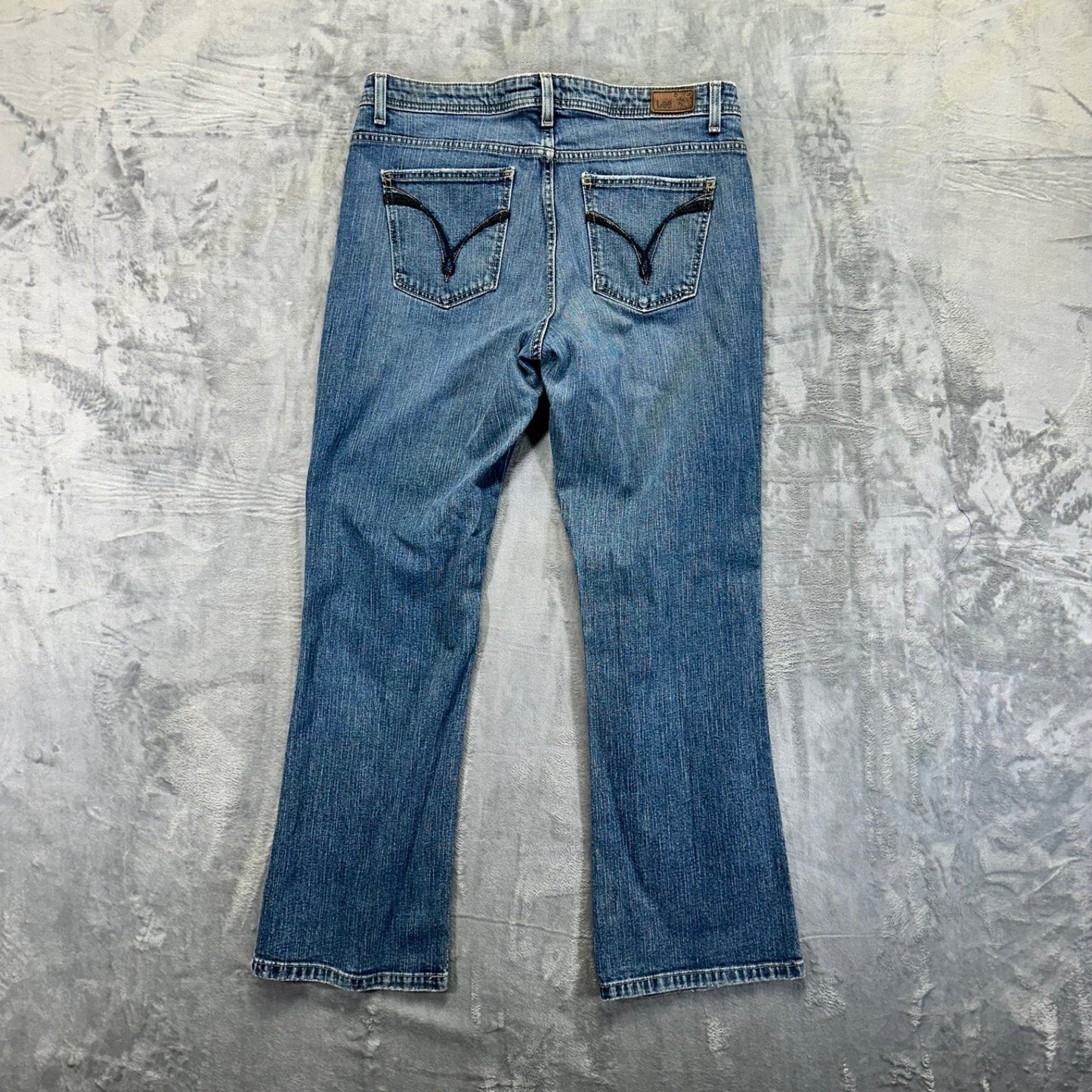 Lee Women's Midrise Bootcut Jeans Size 14M Blue Denim #534424
