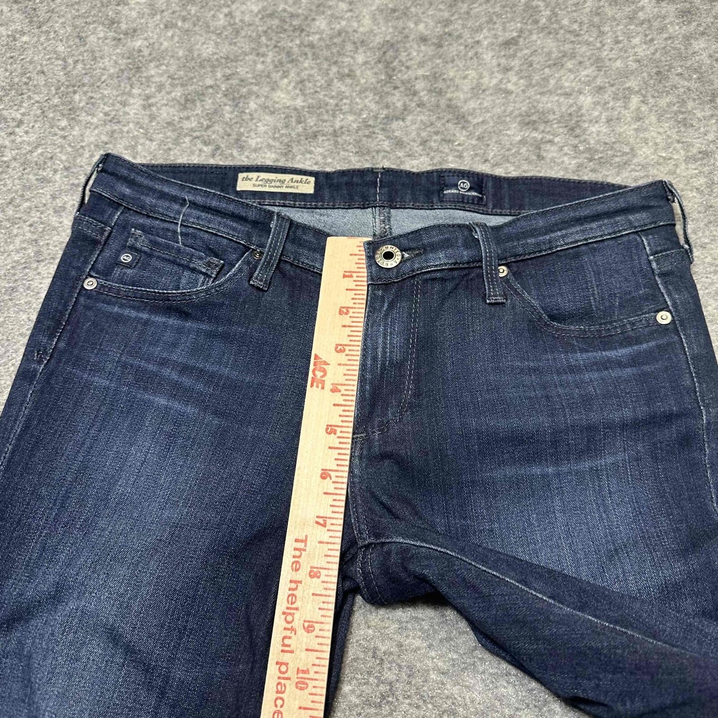 AG Adriano Goldschmied The Legging Ankle Women's Skinny Jeans Size 27R Blue Dark