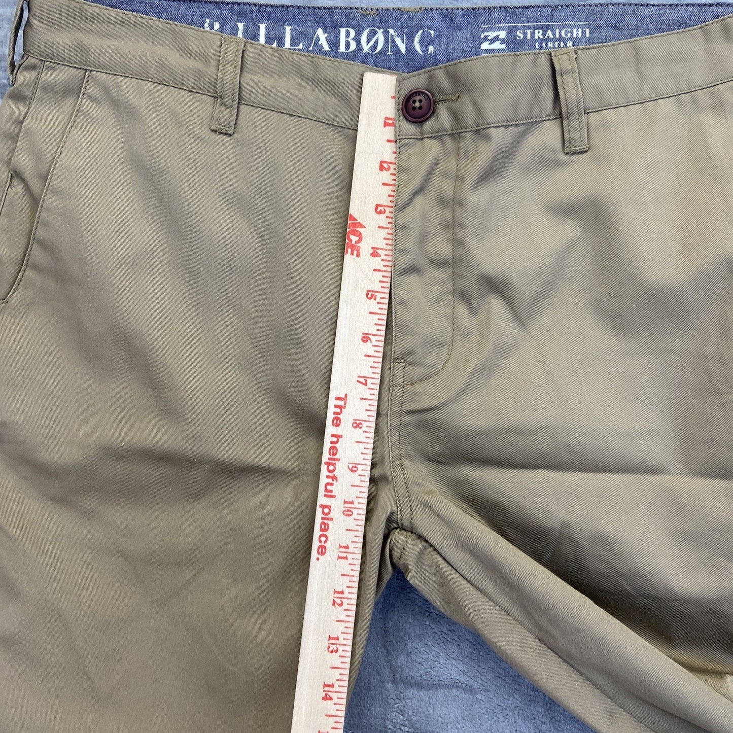 Billabong Carter Straight Casual Chino Pants Men's Size 34 Brown Tan