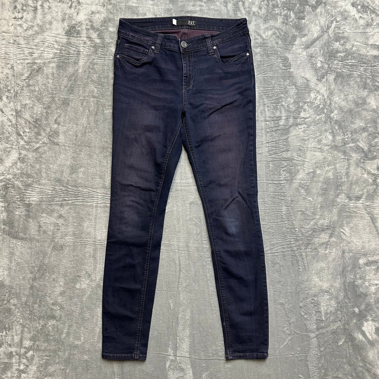 KUT from the Kloth Mia Toothpick Skinny Jeans Women’s Size 6 Purple Denim