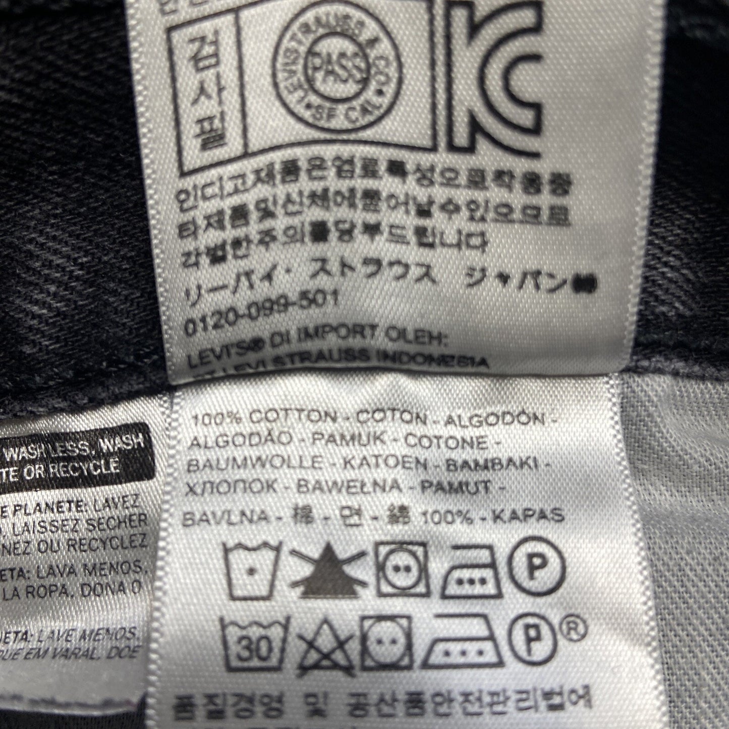 Levi’s 501 Straight Jeans Men’s Size 36x34 Black Denim