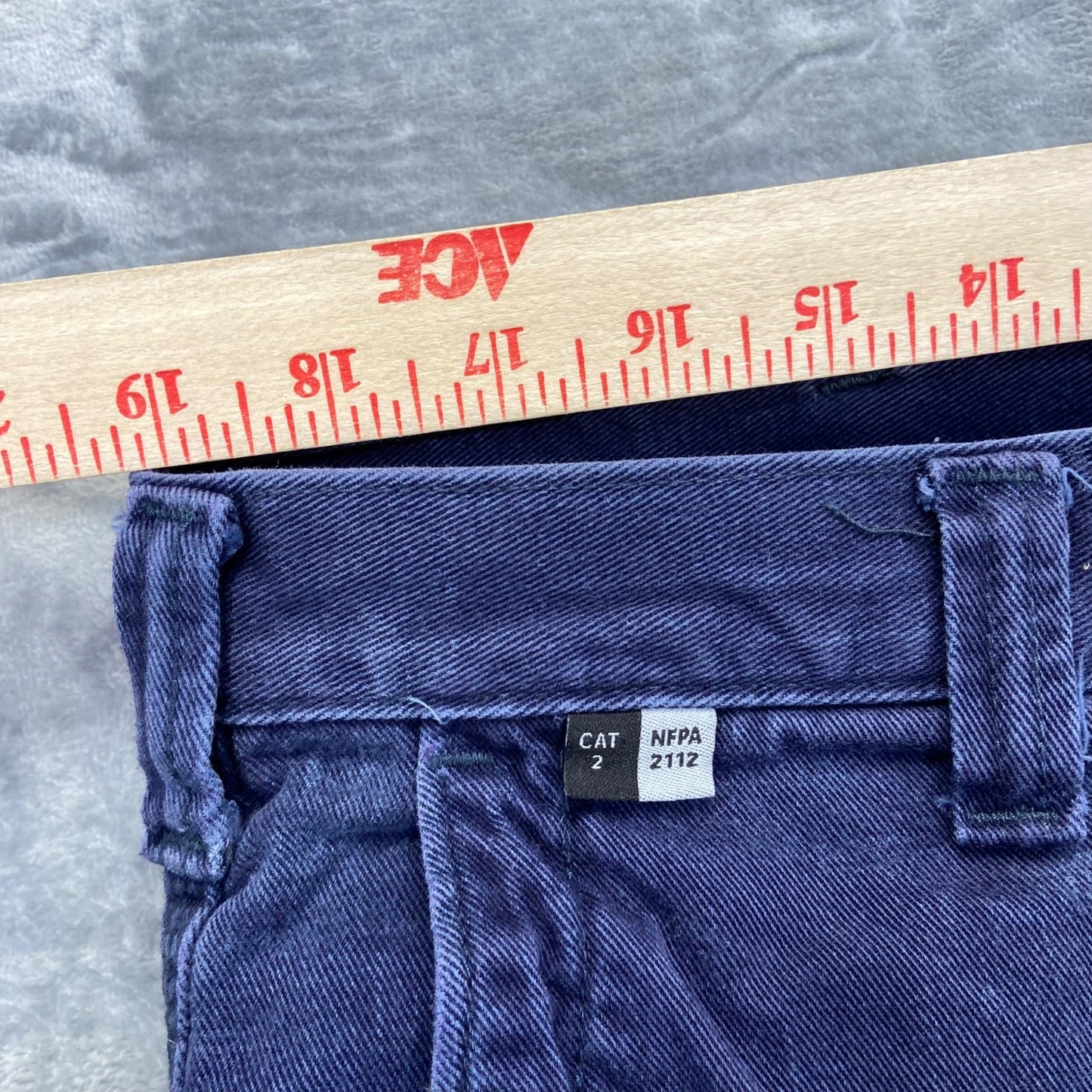 Carhartt FR Work Pants Men's 38x32 Navy Cotton Blend